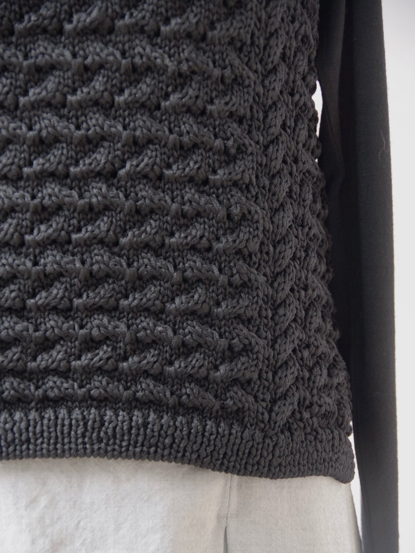 ナイロンリリーヤーン アラン編み ベスト | iki