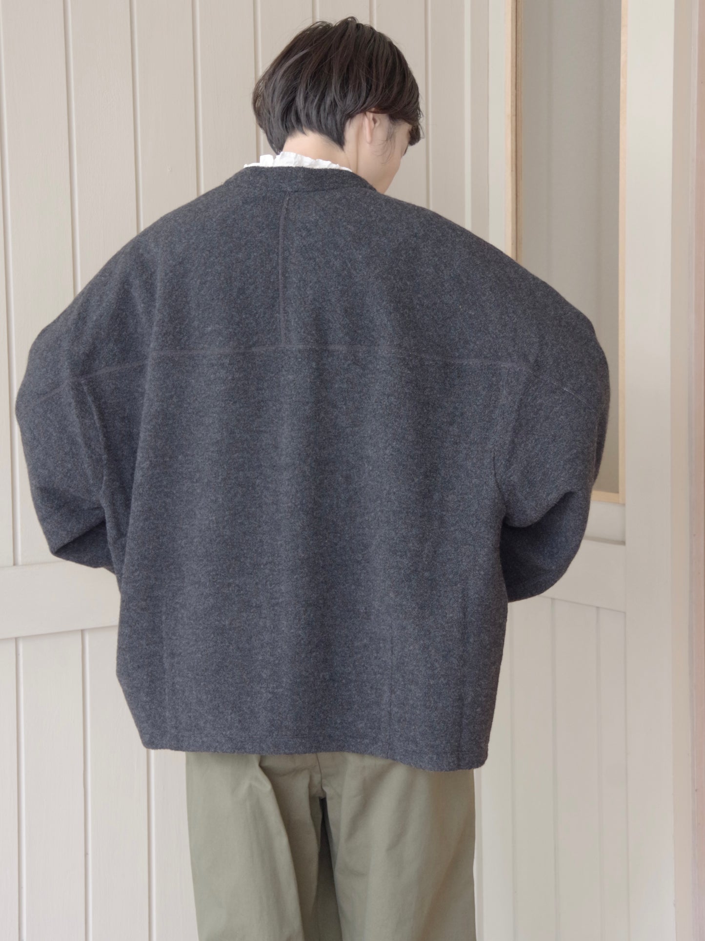 コットンウールカシミアボア コクーンブルゾン | yuni