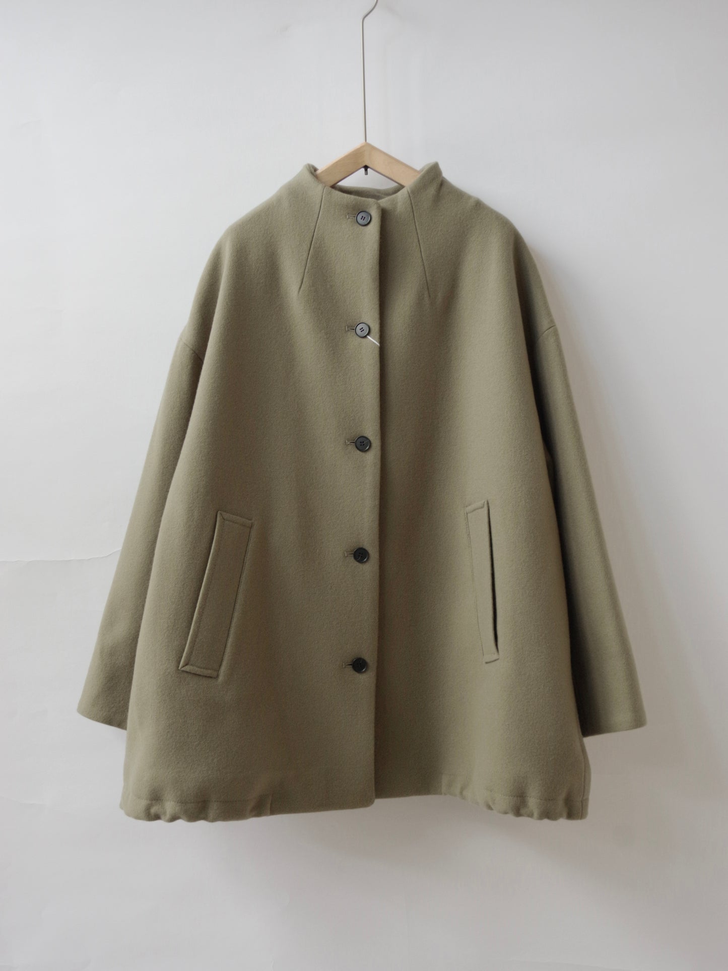 W/super100 bottleneck drawstrings hem コート