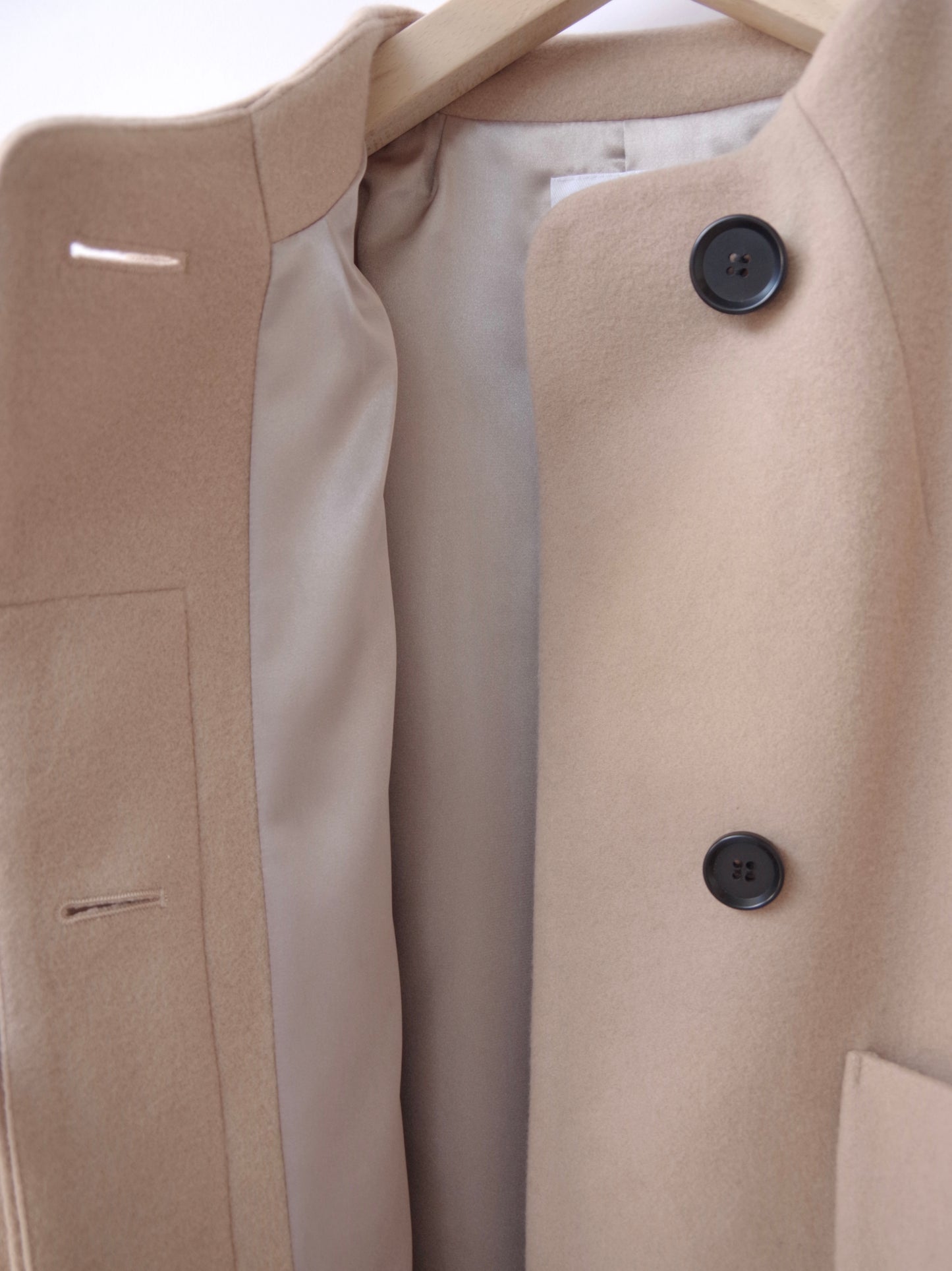 ROUND NECK COAT  ( 2 color) | SI-HIRAI