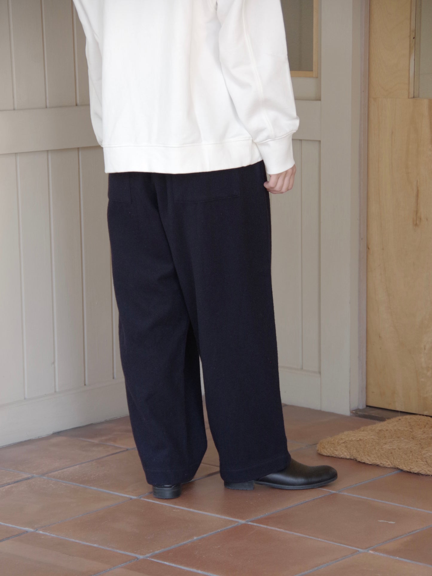 ウールカシミヤビーバータックストレートパンツ |  TISSU