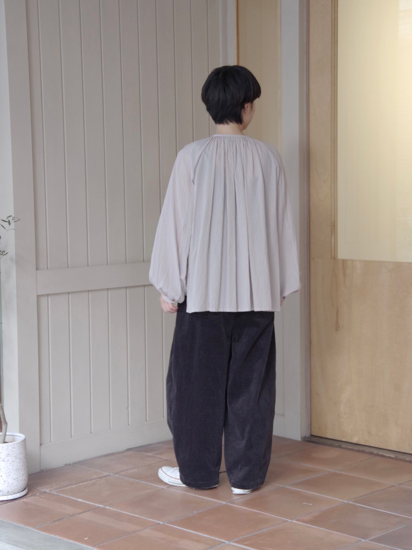 コットンギャザーブラウス |  atelier naruse