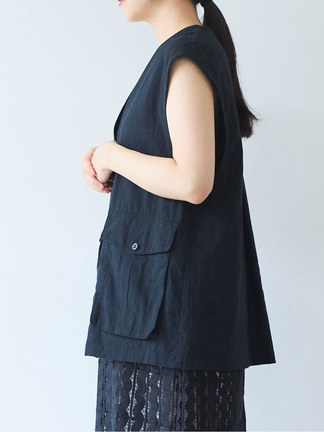 高密度Cotton/Linen ベスト | yuni