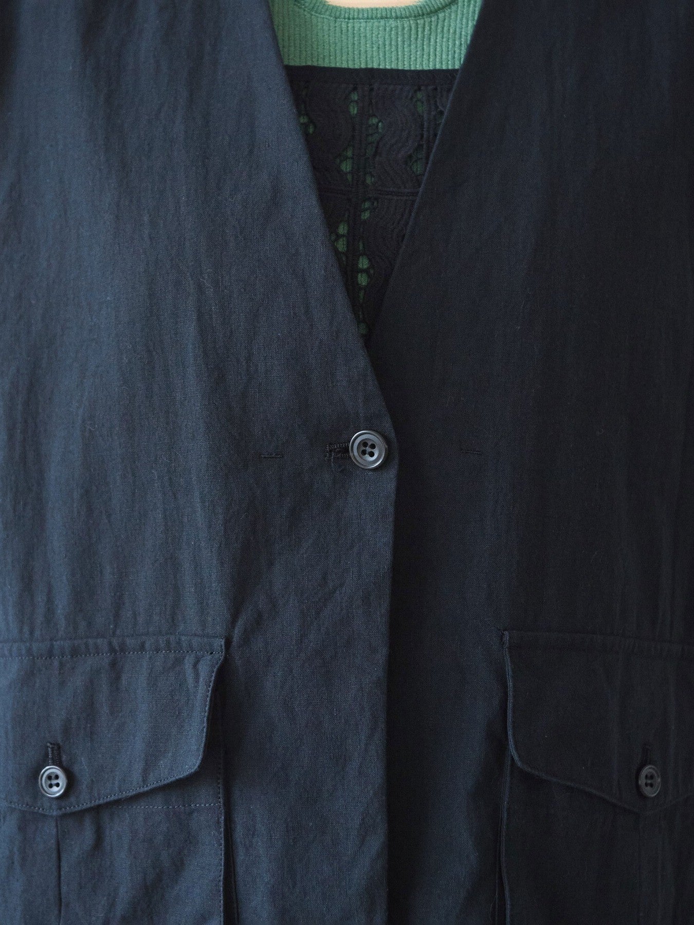 高密度Cotton/Linen ベスト | yuni