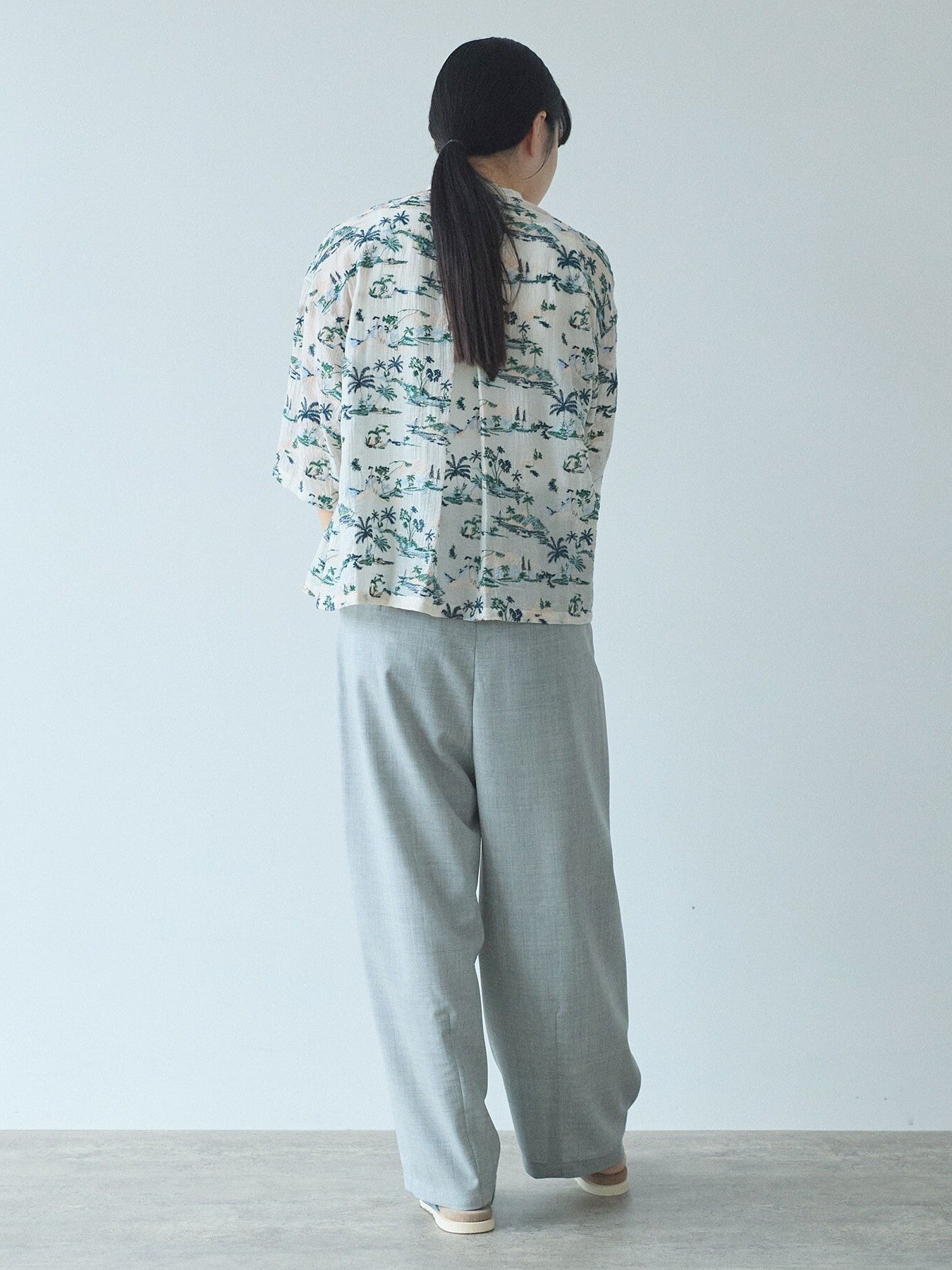Island embroidely ショートシャツ (2color)  | yuni