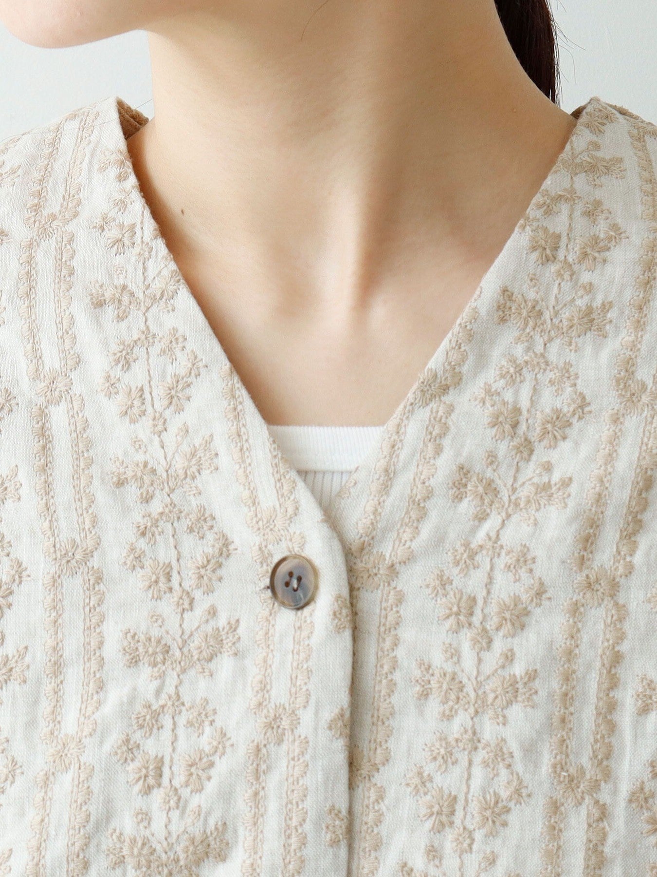 L/embroidely haori ブラウス | yuni