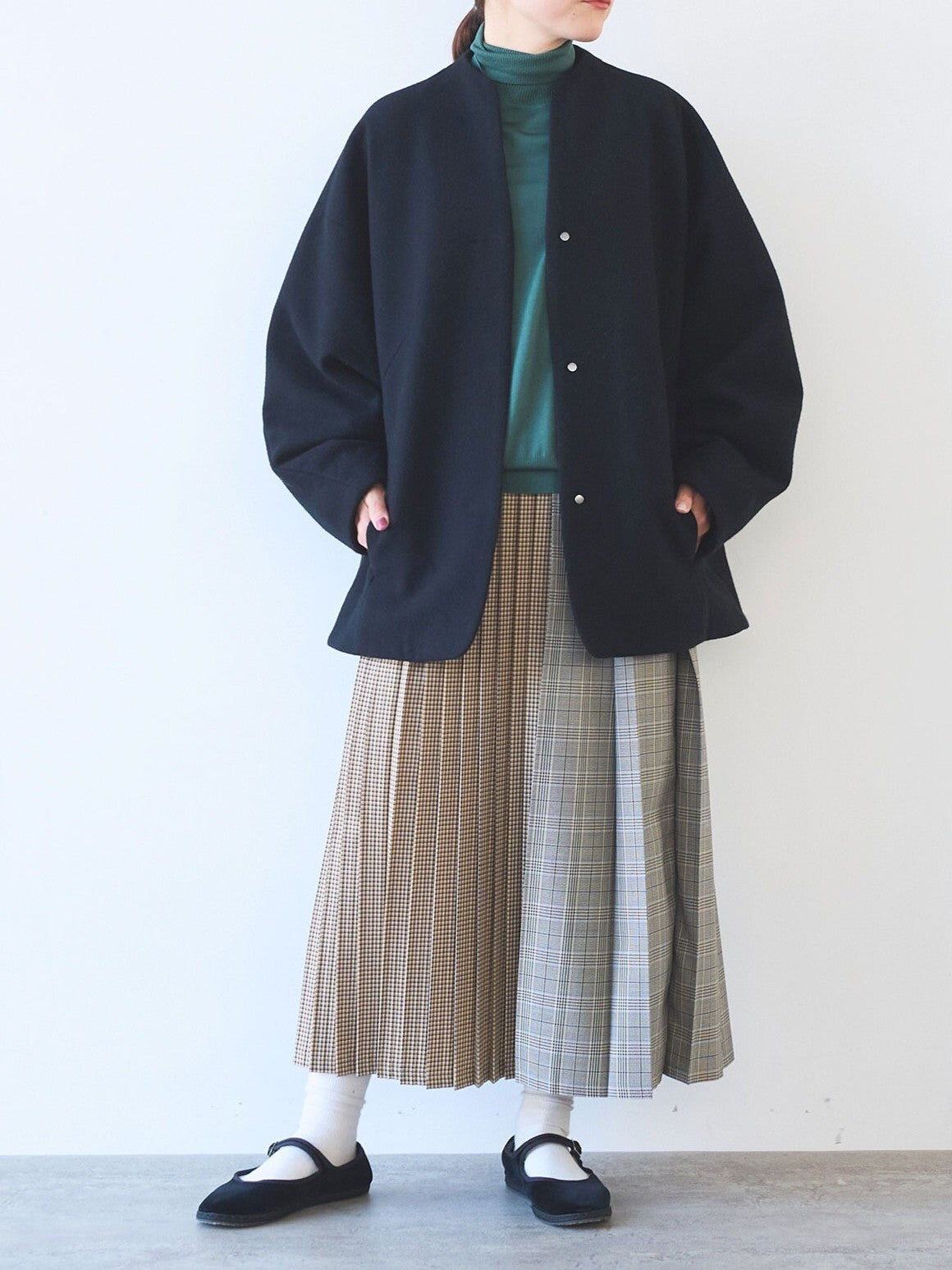美品yuni super100 Wool ラグランコクーンコート ウールsuper100 middle length cocoonコート | yuni – おんど en