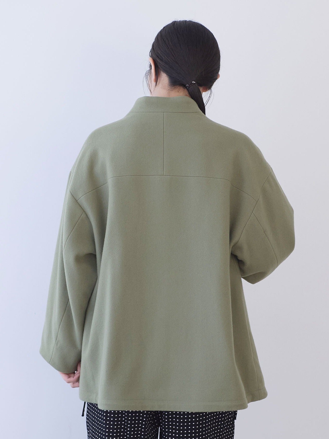 W/super100 bottleneck drawstrings hem コート