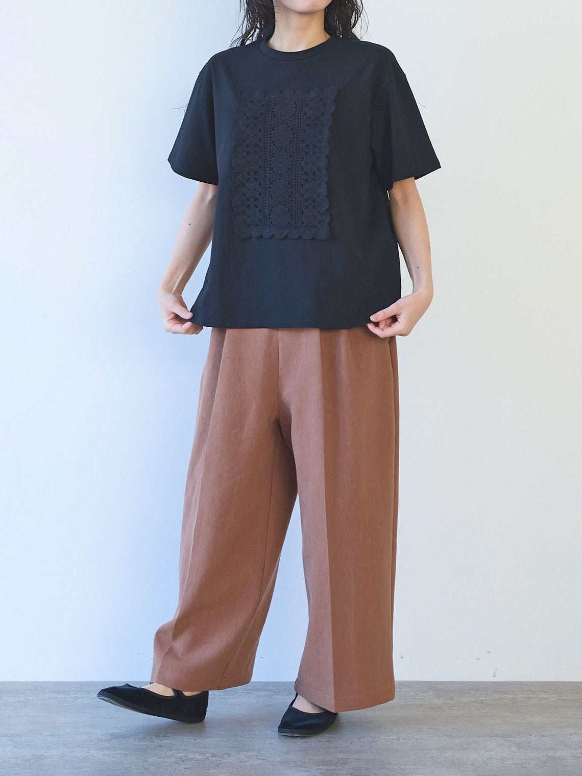 コットン レースTシャツ | yuni