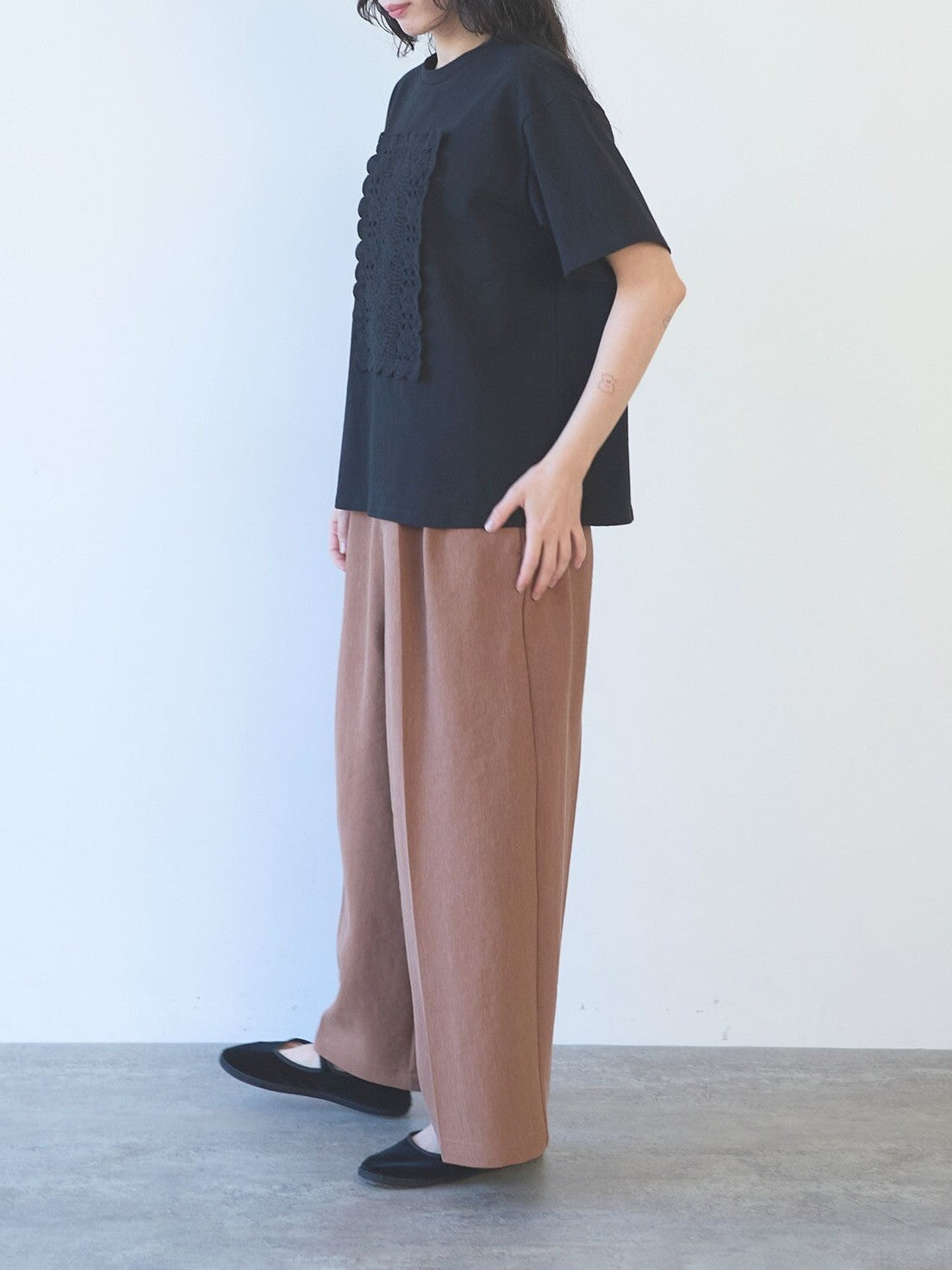 コットン レースTシャツ | yuni
