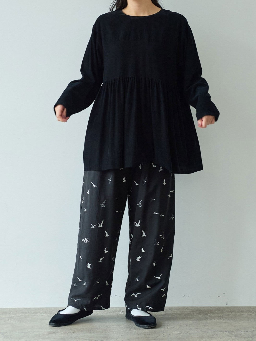 bird刺繍　drawstrings パンツ | yuni