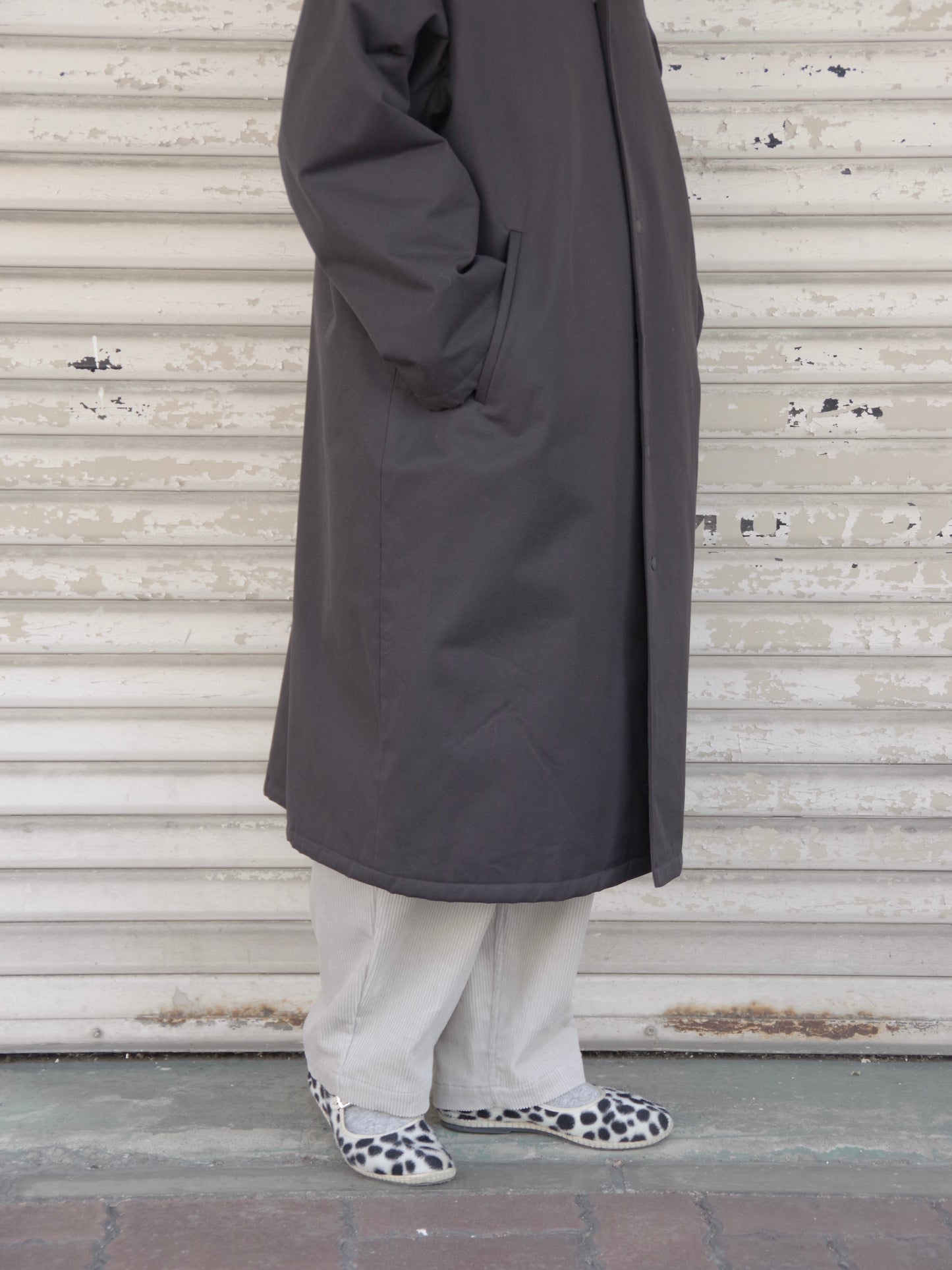 コットン中綿ロングコート | atelier naruse