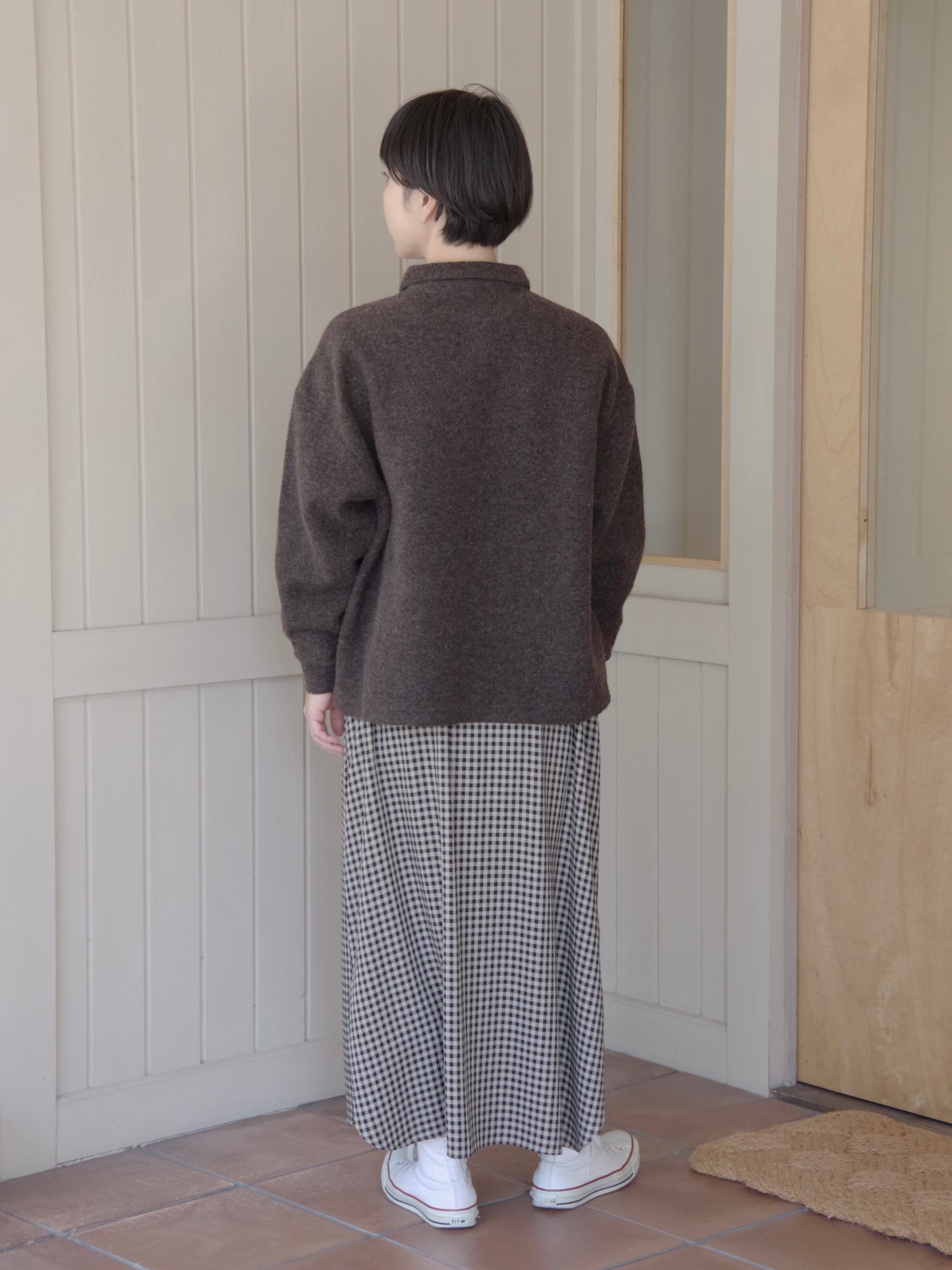 リサイクルウールパイル ポロプルオーバー | UNIVERSAL TISSU