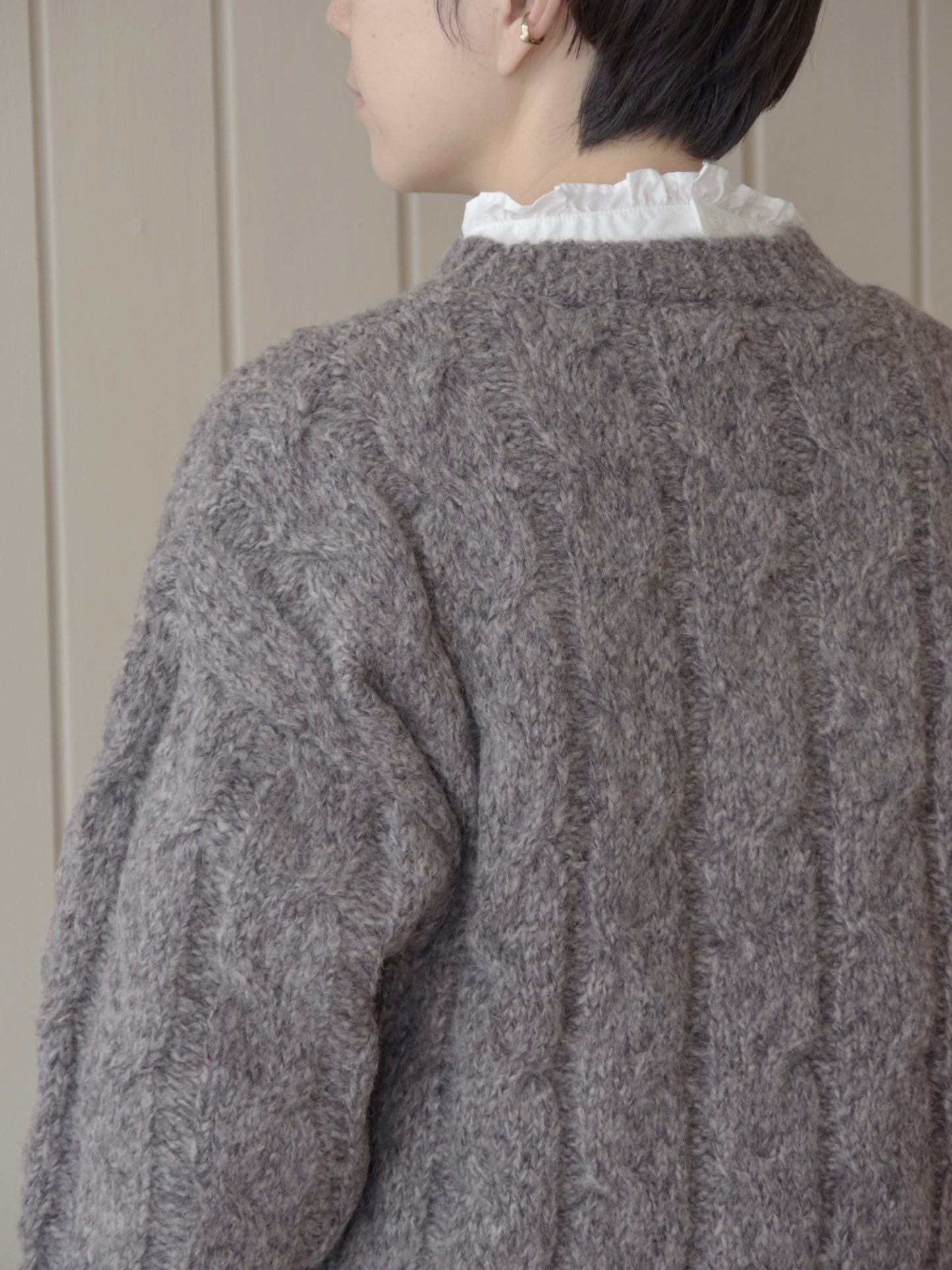 malibo mix ウール アラン編みプルオーバー | yuni