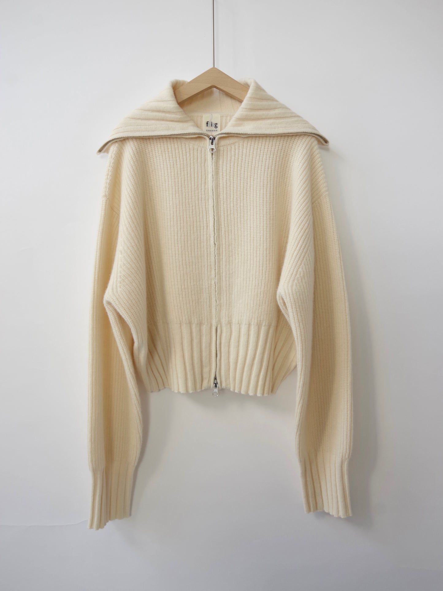 AIR WOOL zip cardigan | fig London