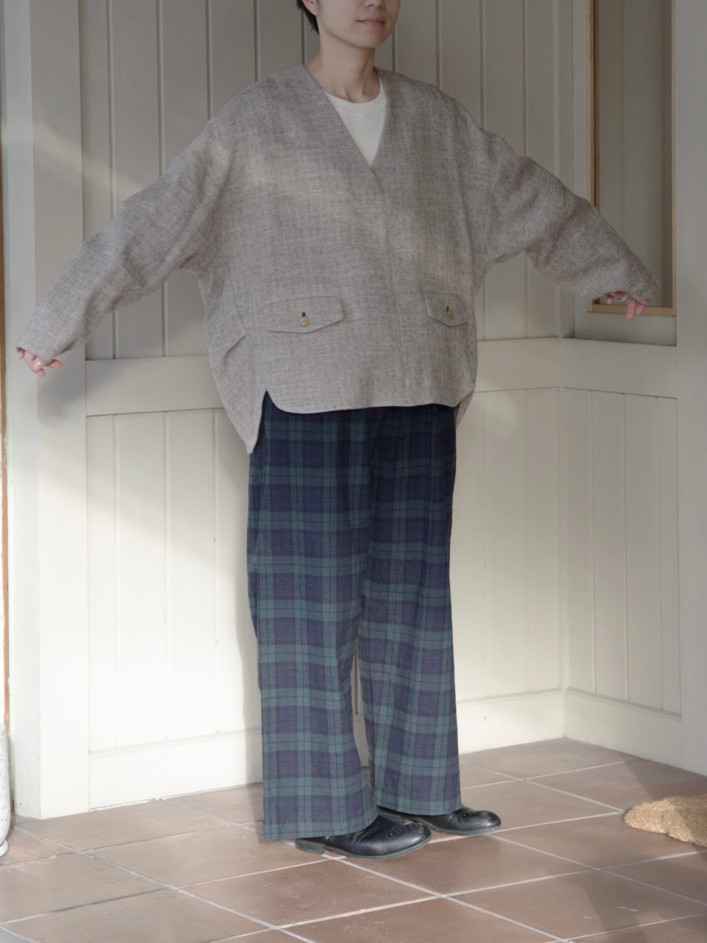 shetland wool linen smock | atelier naruse