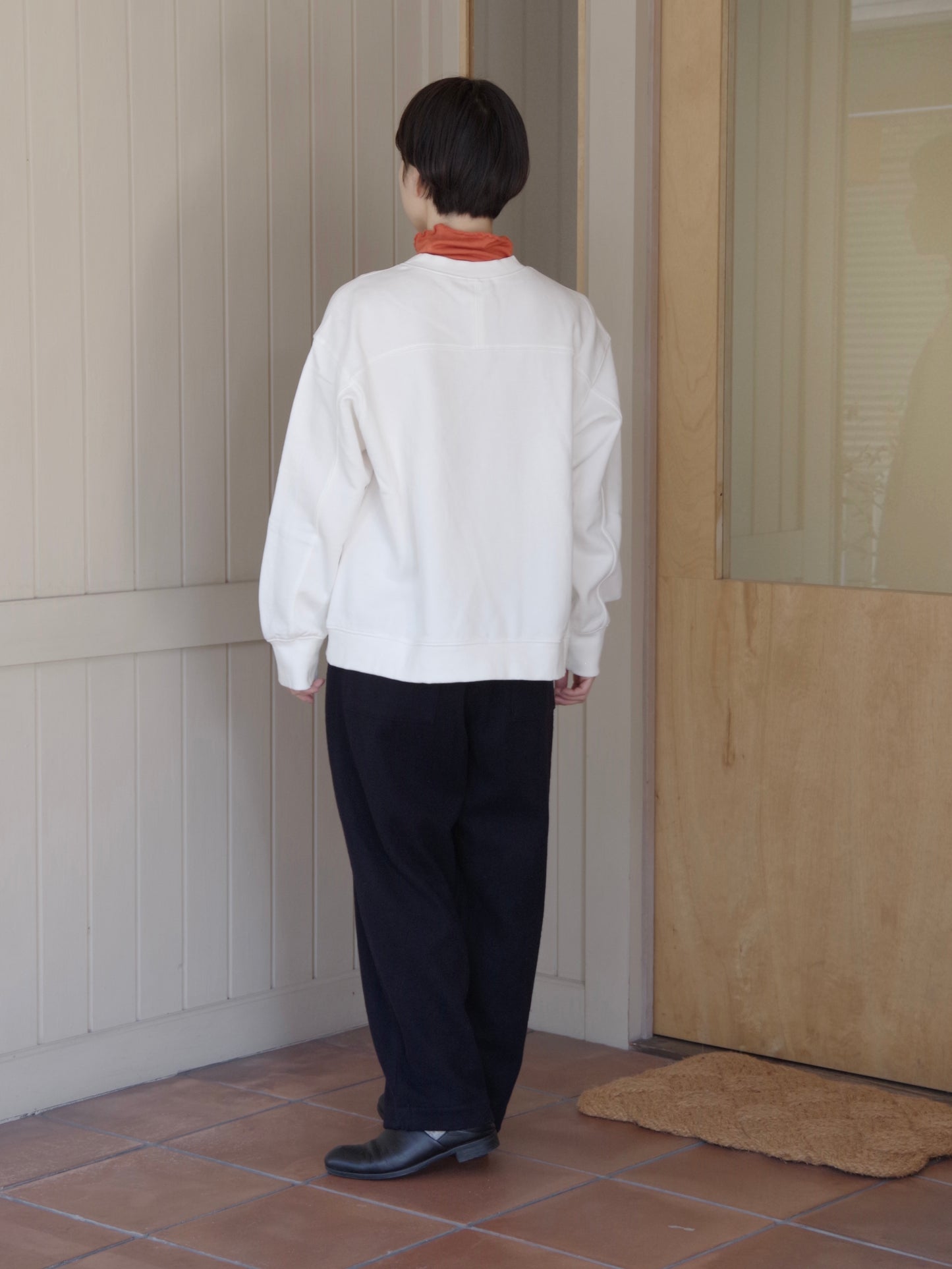 コットン裏毛レースプルオーバー | yuni