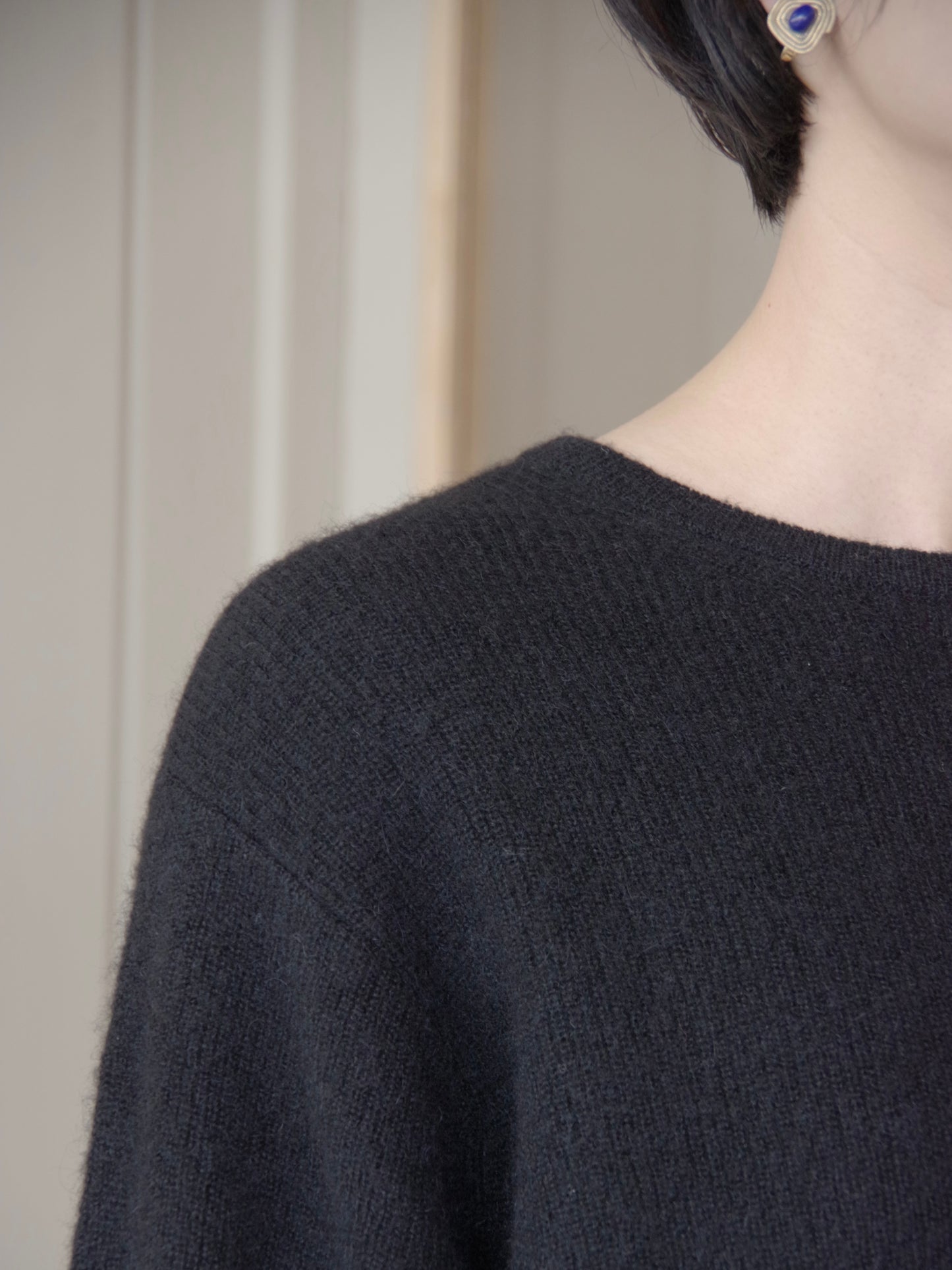 ギャザースリーブアルパカプルオーバー | Gauze