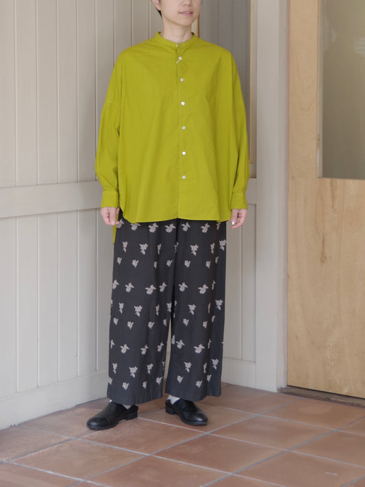 コットンキャッチワッシャー ワイドブラウス (4 color)| yuni