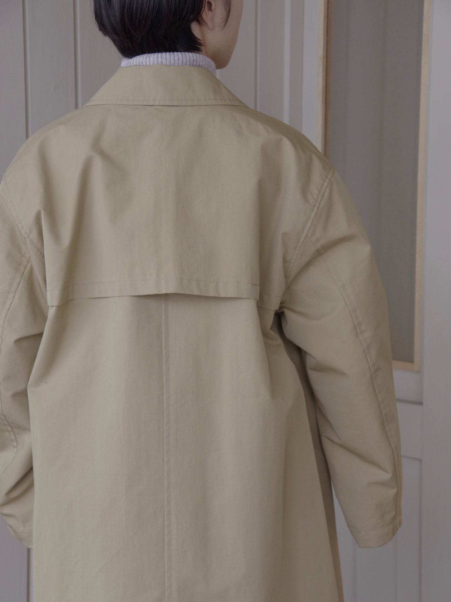 ナイロンツイル（撥水）ステンカラーコート | Handsof creation