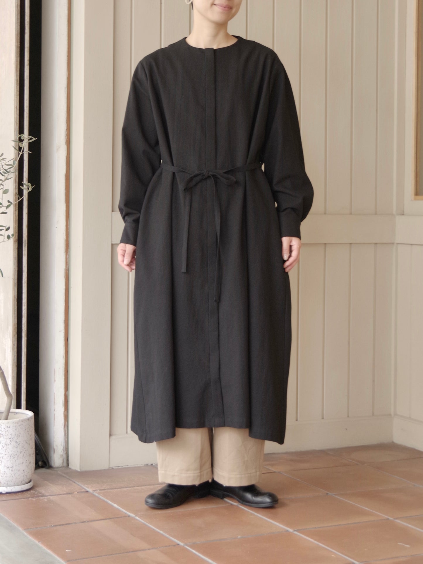 コットンウールシャツワンピース | atelier naruse