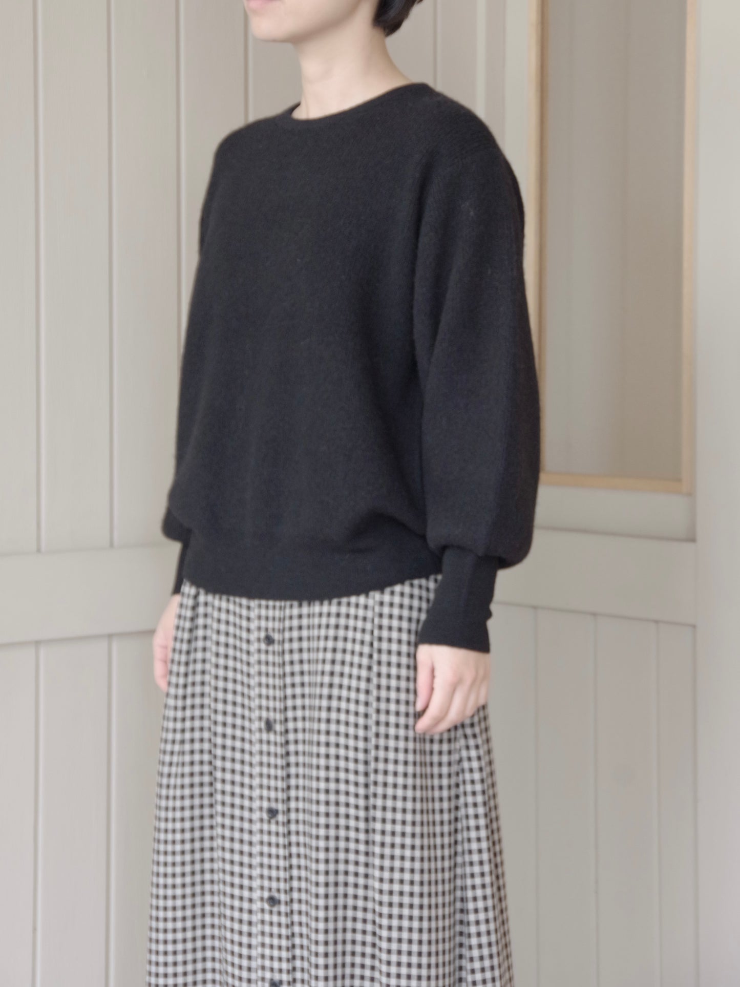 ギャザースリーブアルパカプルオーバー | Gauze