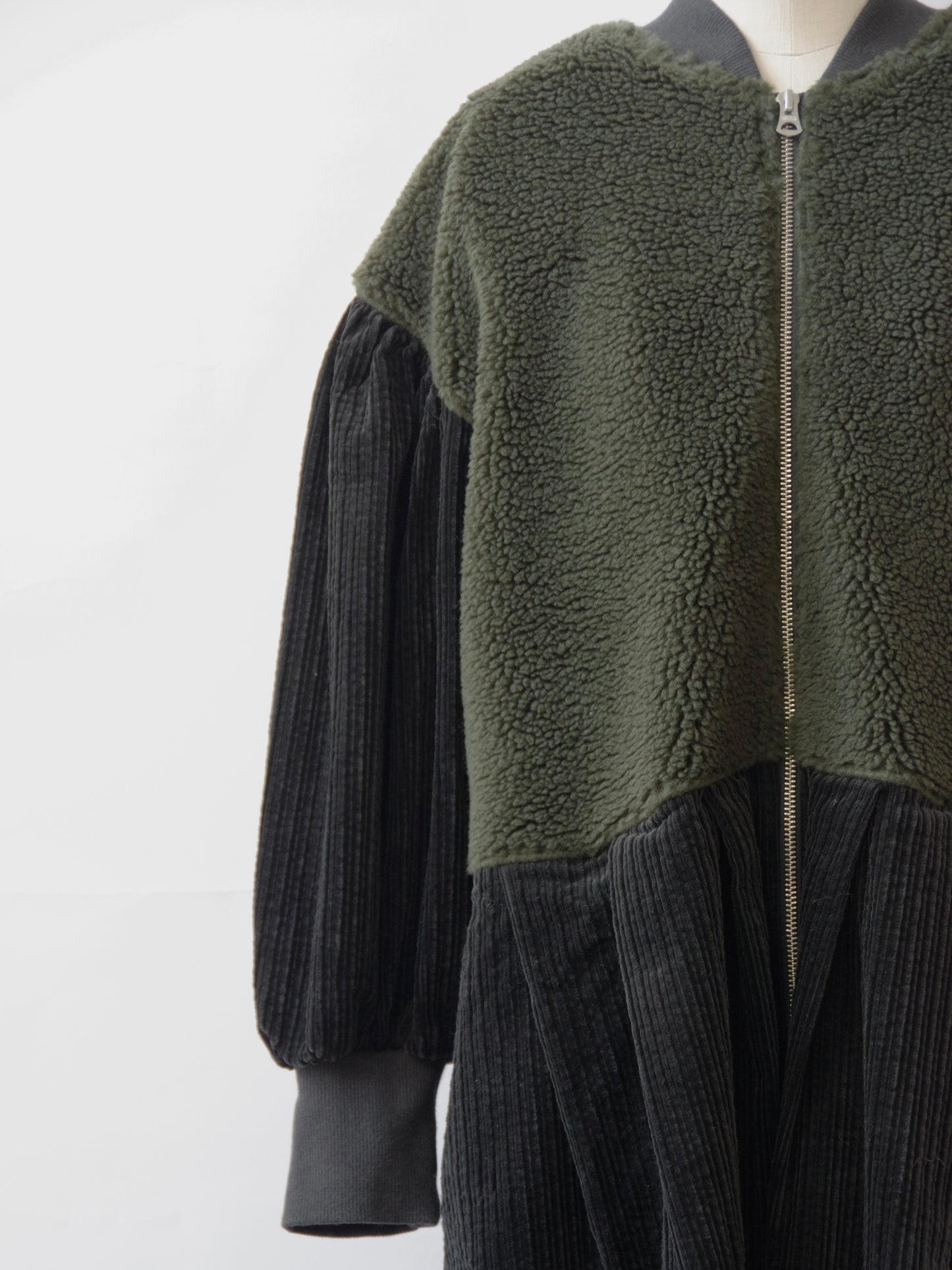 ボアコンボコーデュロイ Wzipロングコート | PARIS DE AOUNE