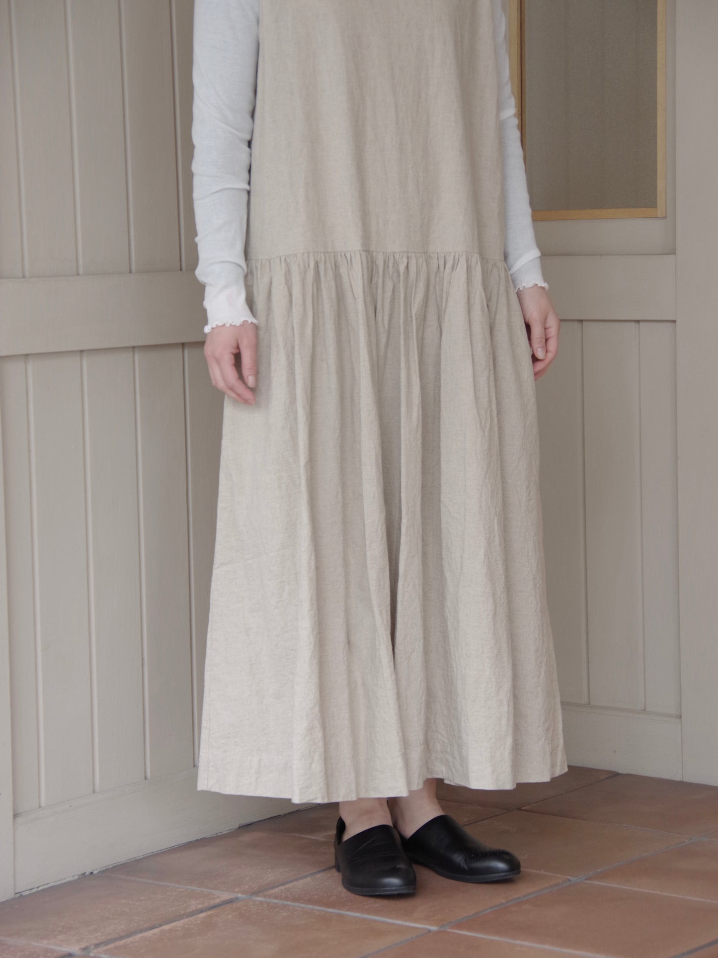 SLEEVELESS CANVAS ワンピース　｜ROBE de PEAU