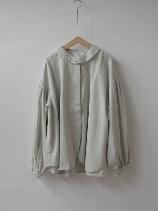 高密度ヴィンテージブロードフリル比翼ブラウス | Hands of creation