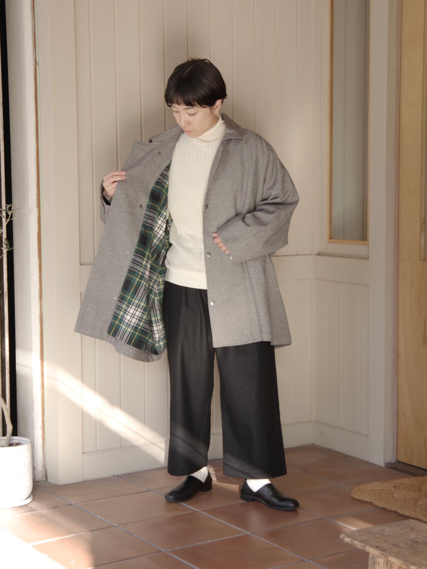 POP TWEED DOLMAN コート| buoy buoy