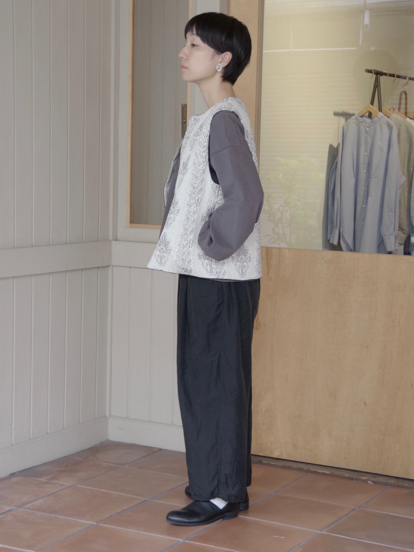 boutis jacquard ベスト ( 2color) |  qiri