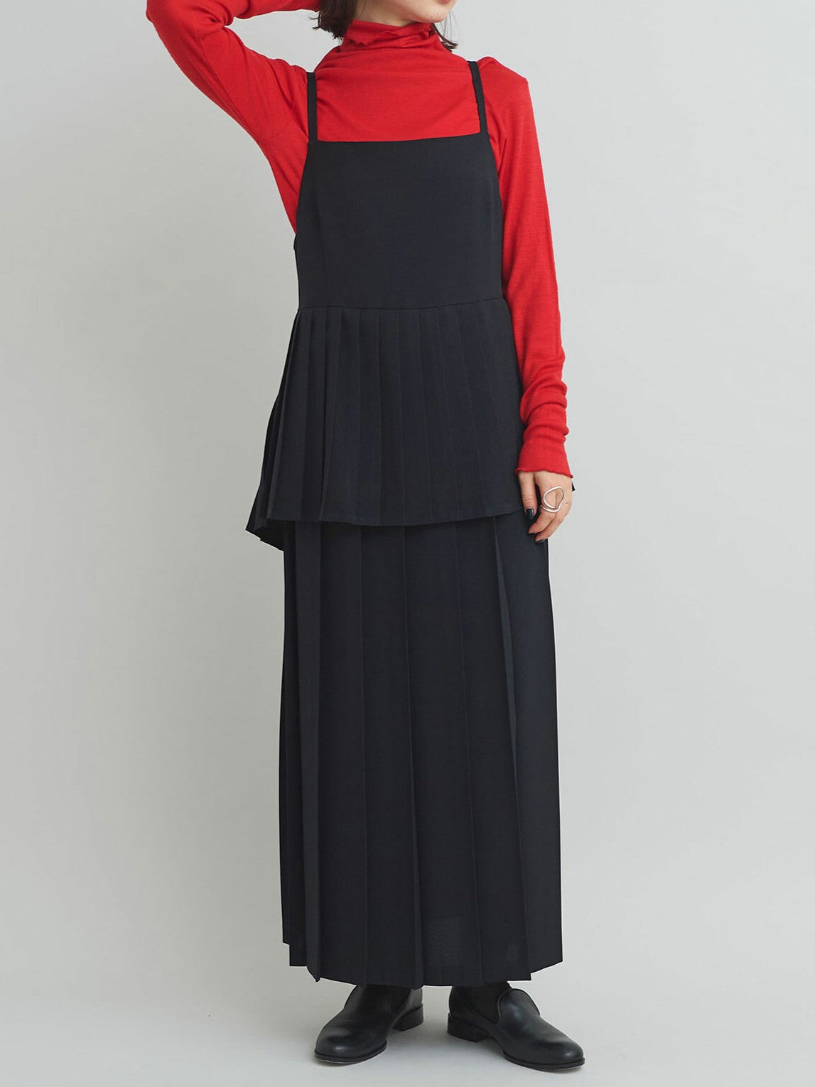 トロピカルワッシャー プリーツ キャミ ワンピース | iki