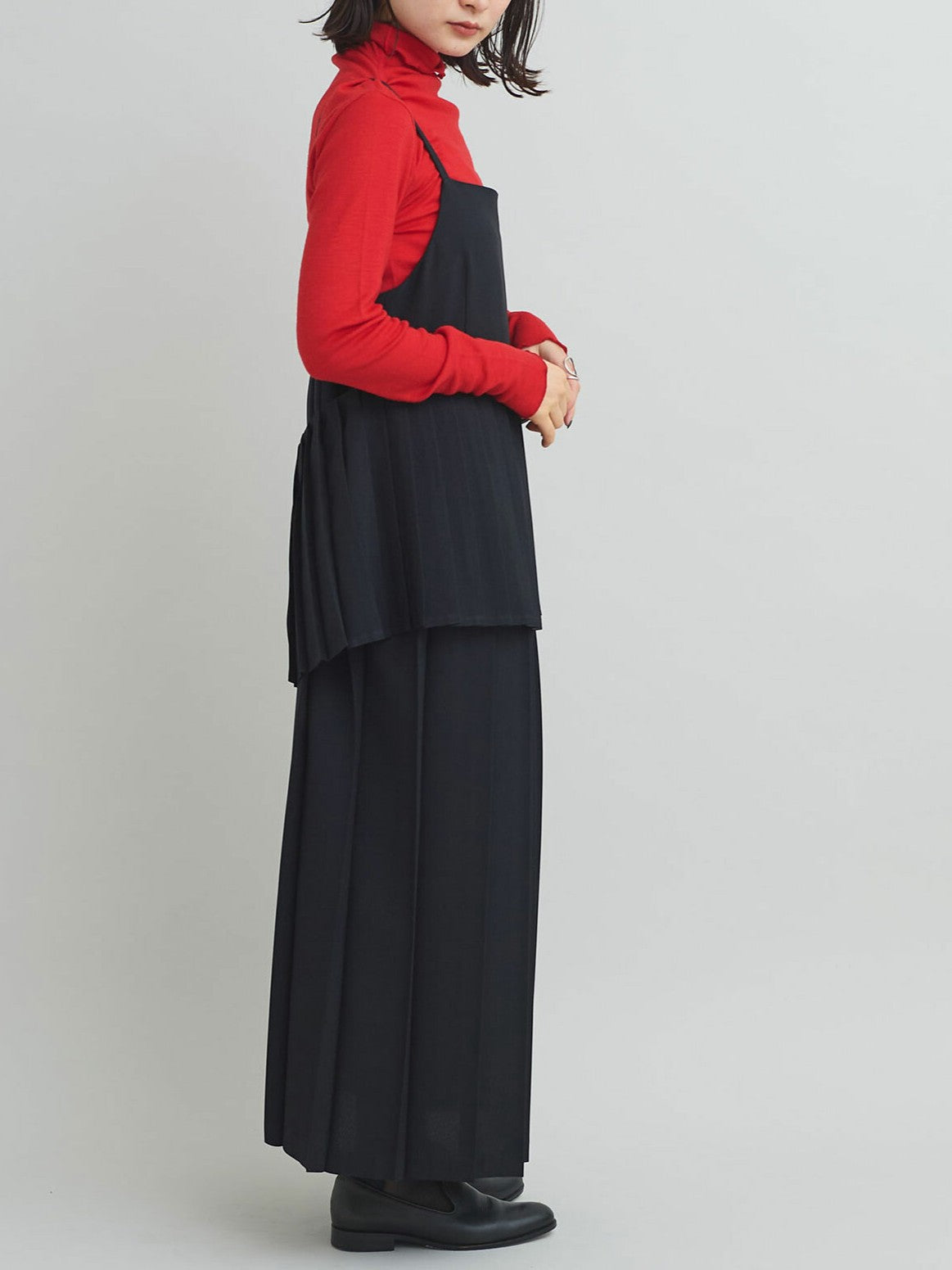 トロピカルワッシャー プリーツ キャミ ワンピース | iki