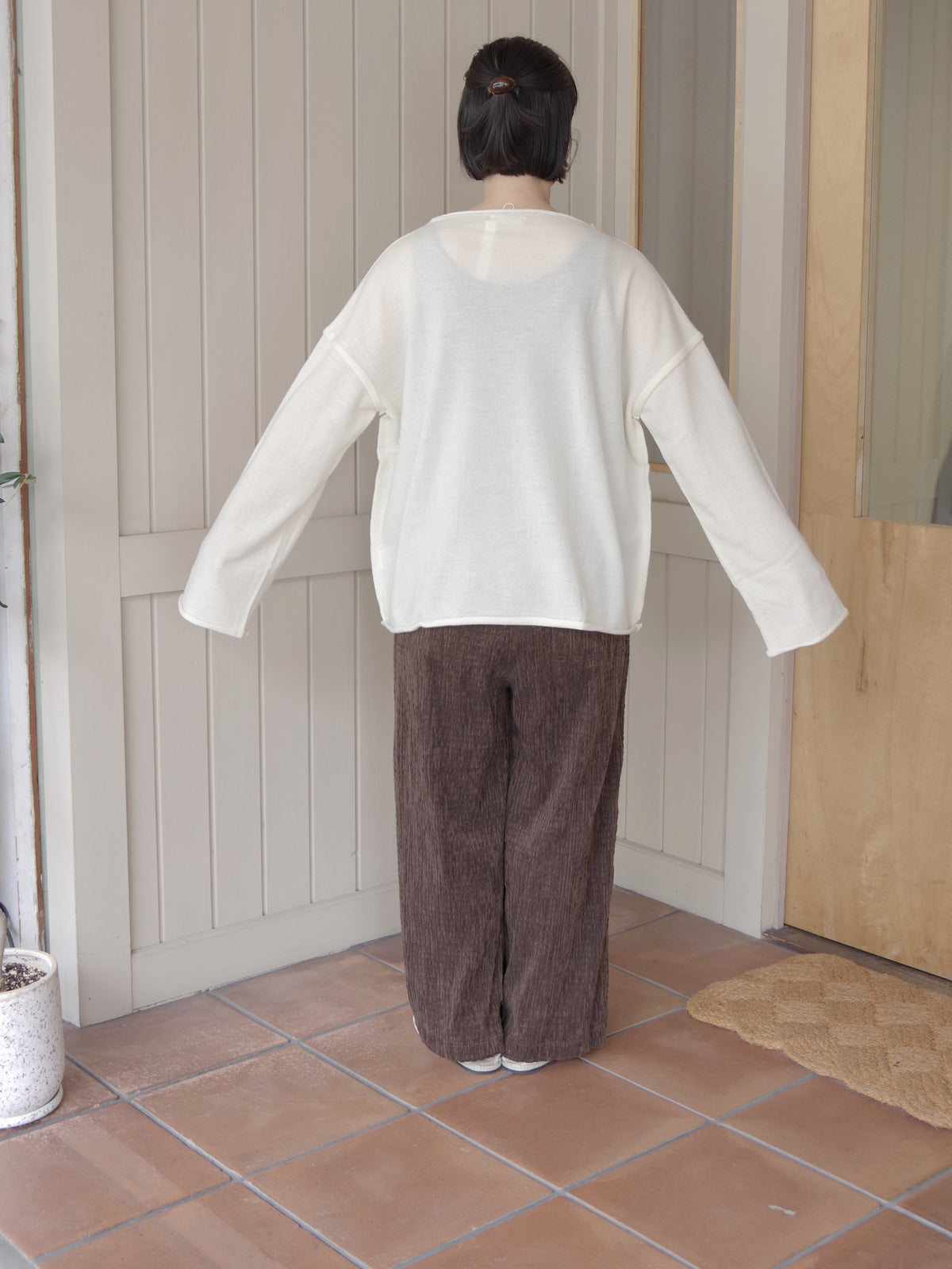 C/Pu shirring corduroy relax パンツ | yuni