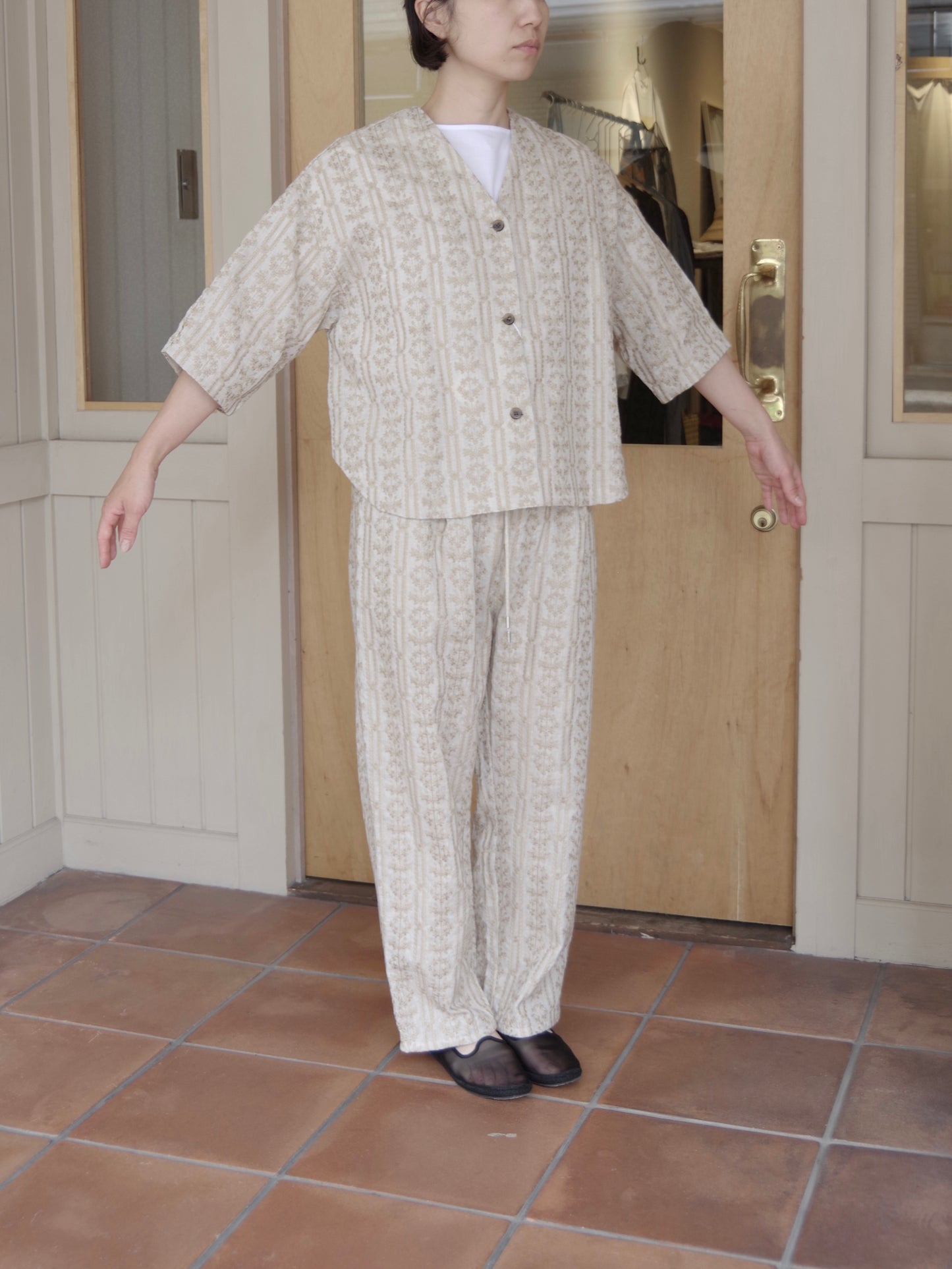 L/embroidely haori ブラウス | yuni