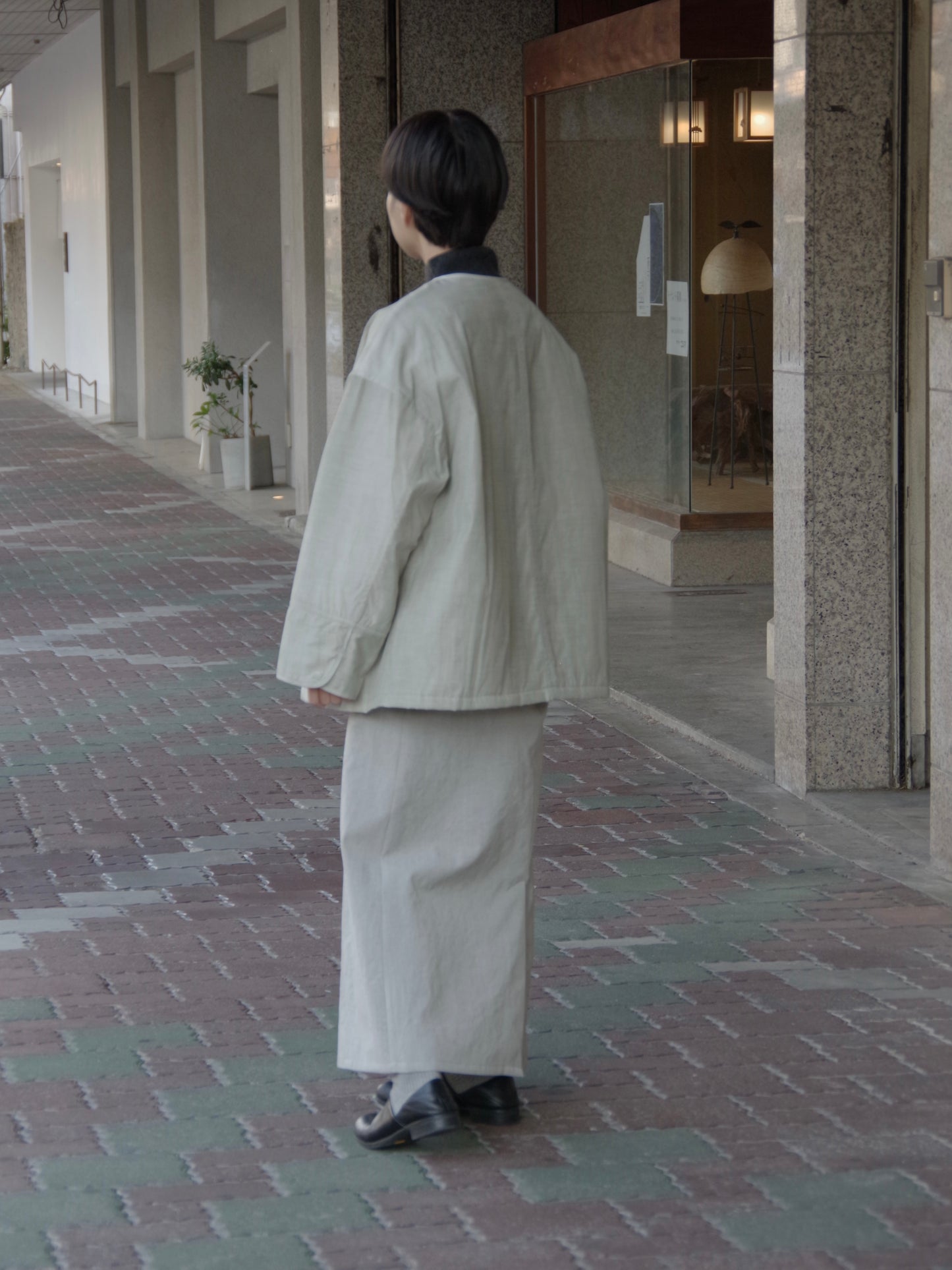 コットンナイロン evodown 流し染 ジャケット | yuni