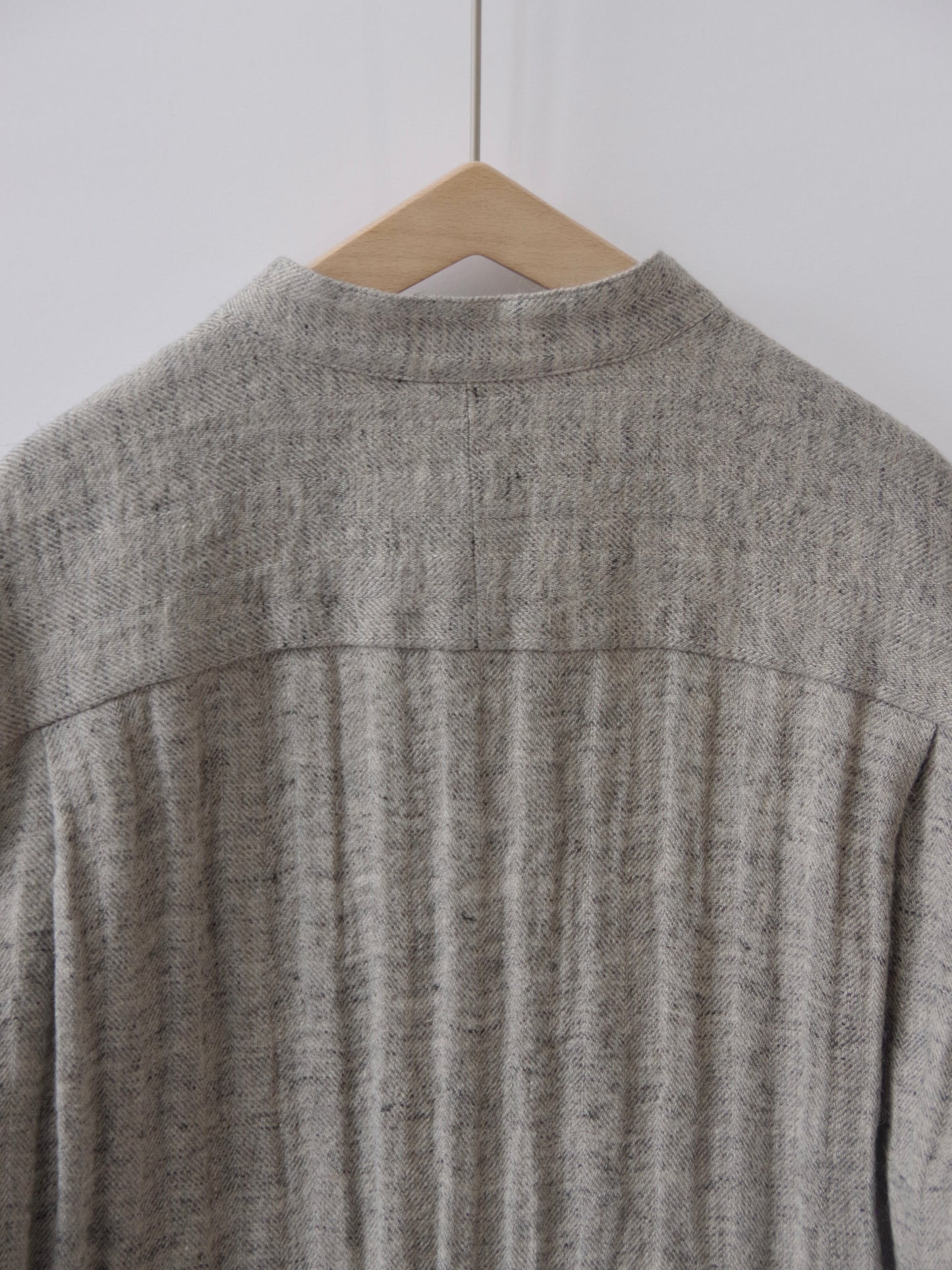 リネンツィード バンドカラーシャツ ( 2 color ) | atelier naruse