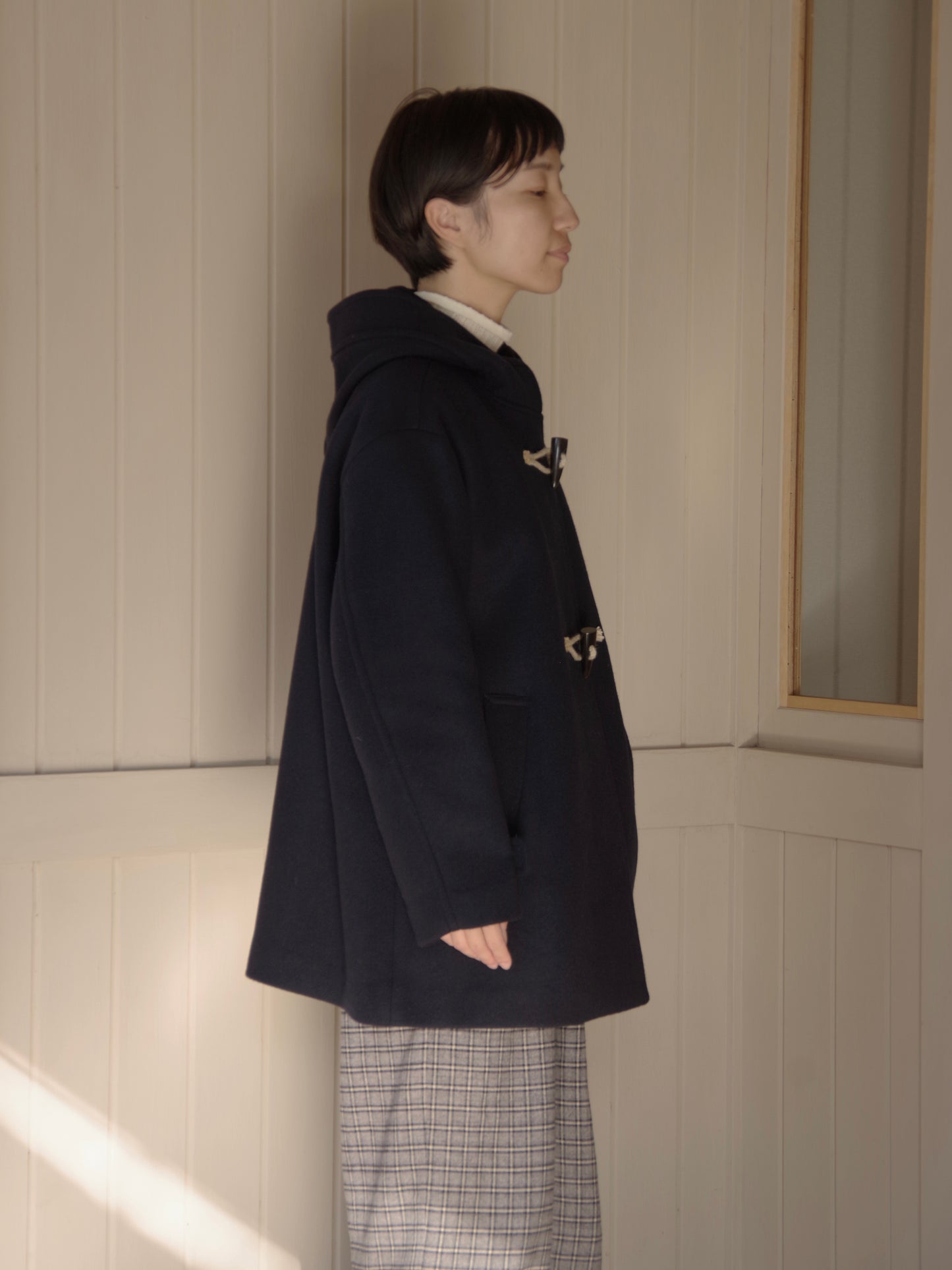 super110's二重織ビーバーショートダッフルコート | Hands of creation