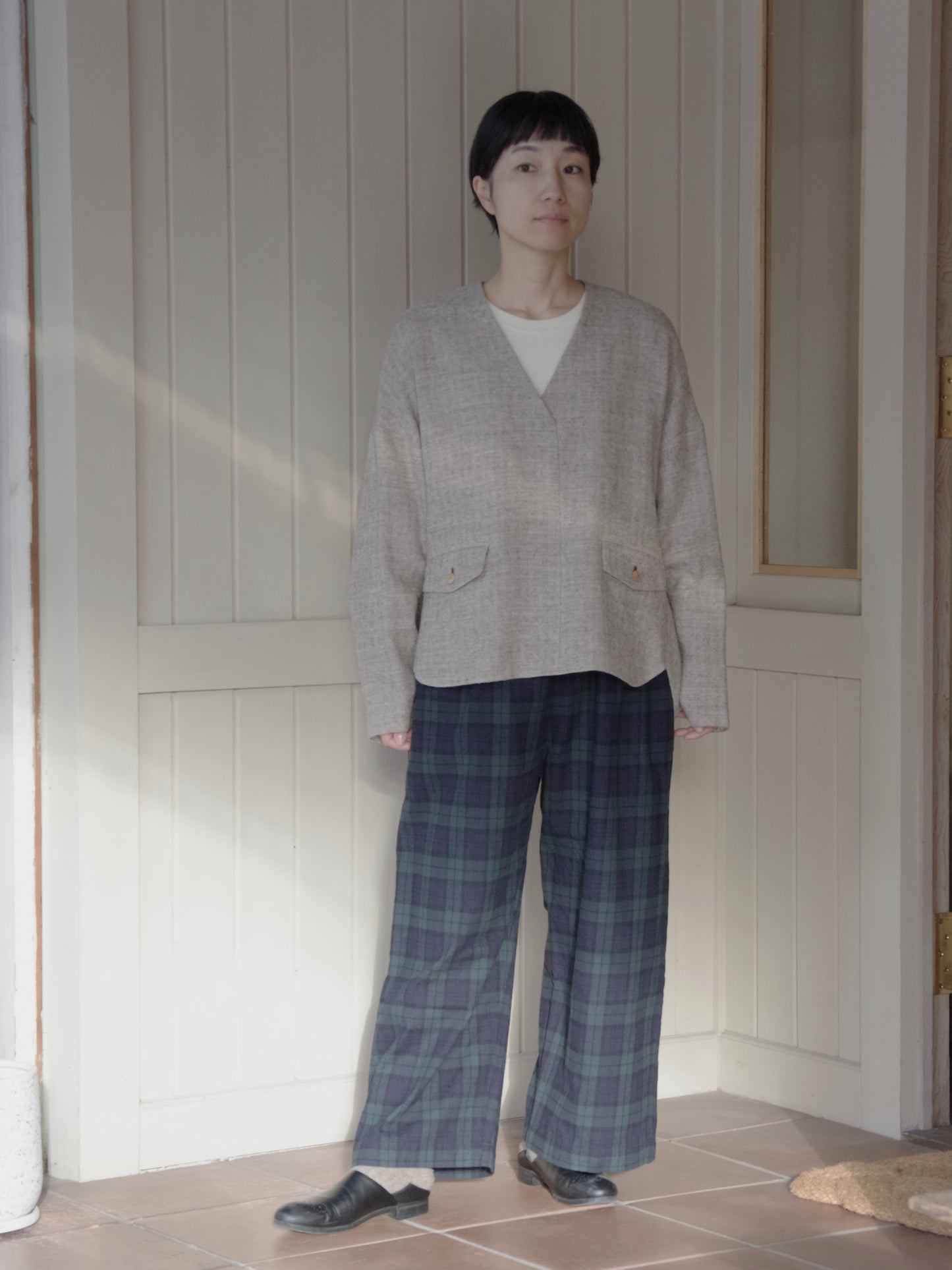 shetland wool linen smock | atelier naruse