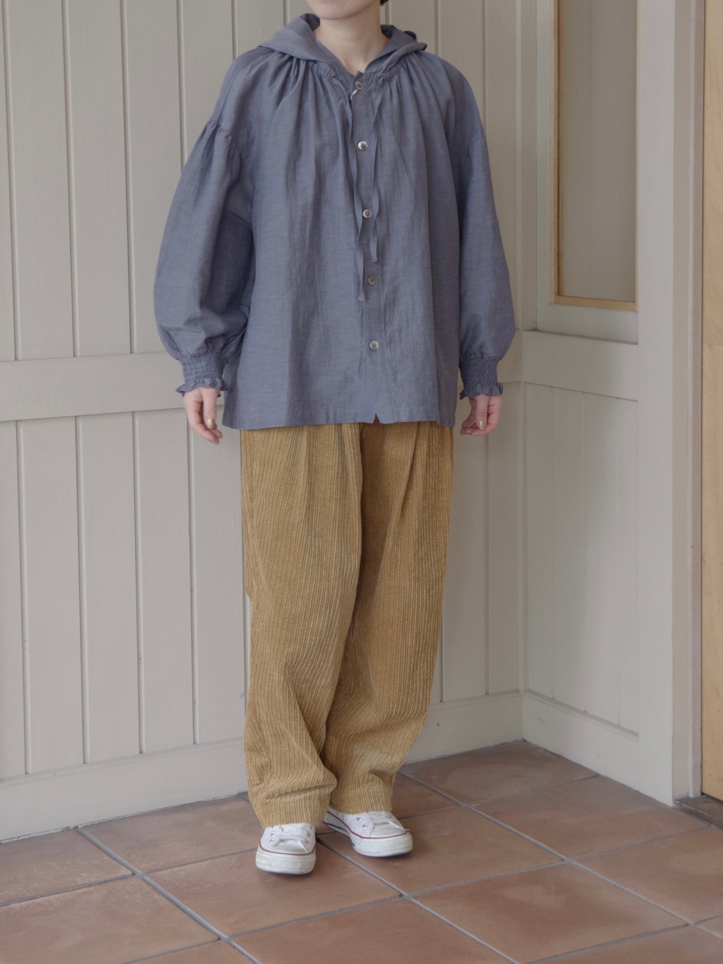 コットンキュプラリネン フーディー | UNIVERSAL SEVEN