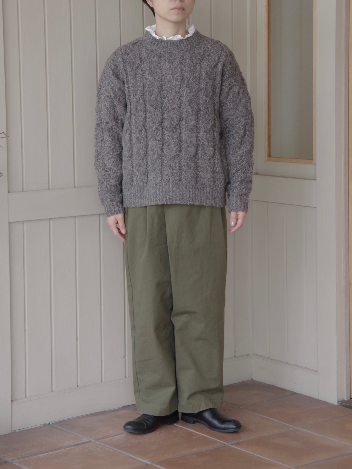 malibo mix ウール アラン編みプルオーバー | yuni