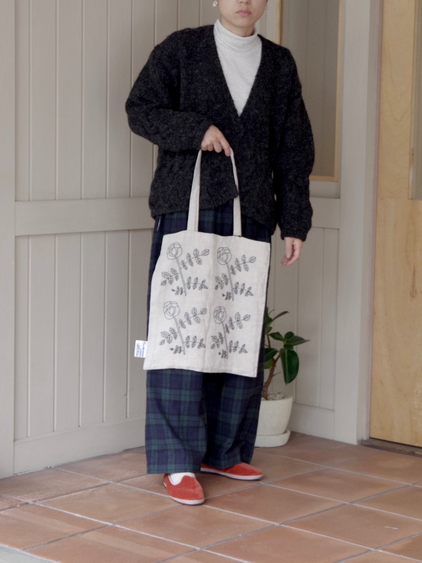 バラの花トートバッグ  | potandtea