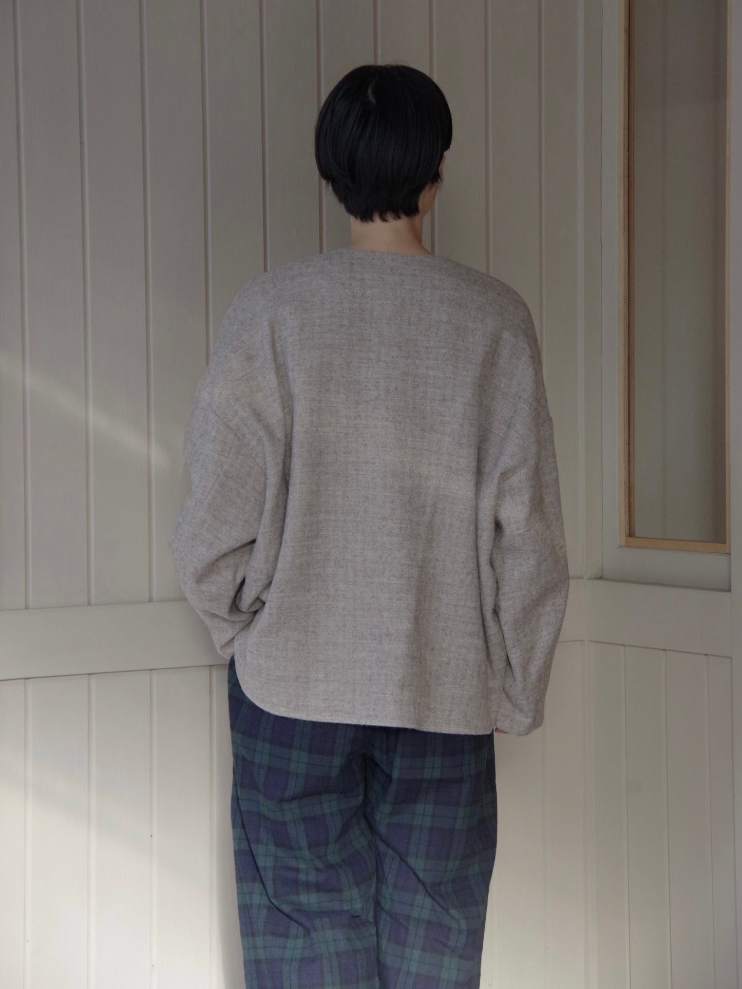 shetland wool linen smock | atelier naruse