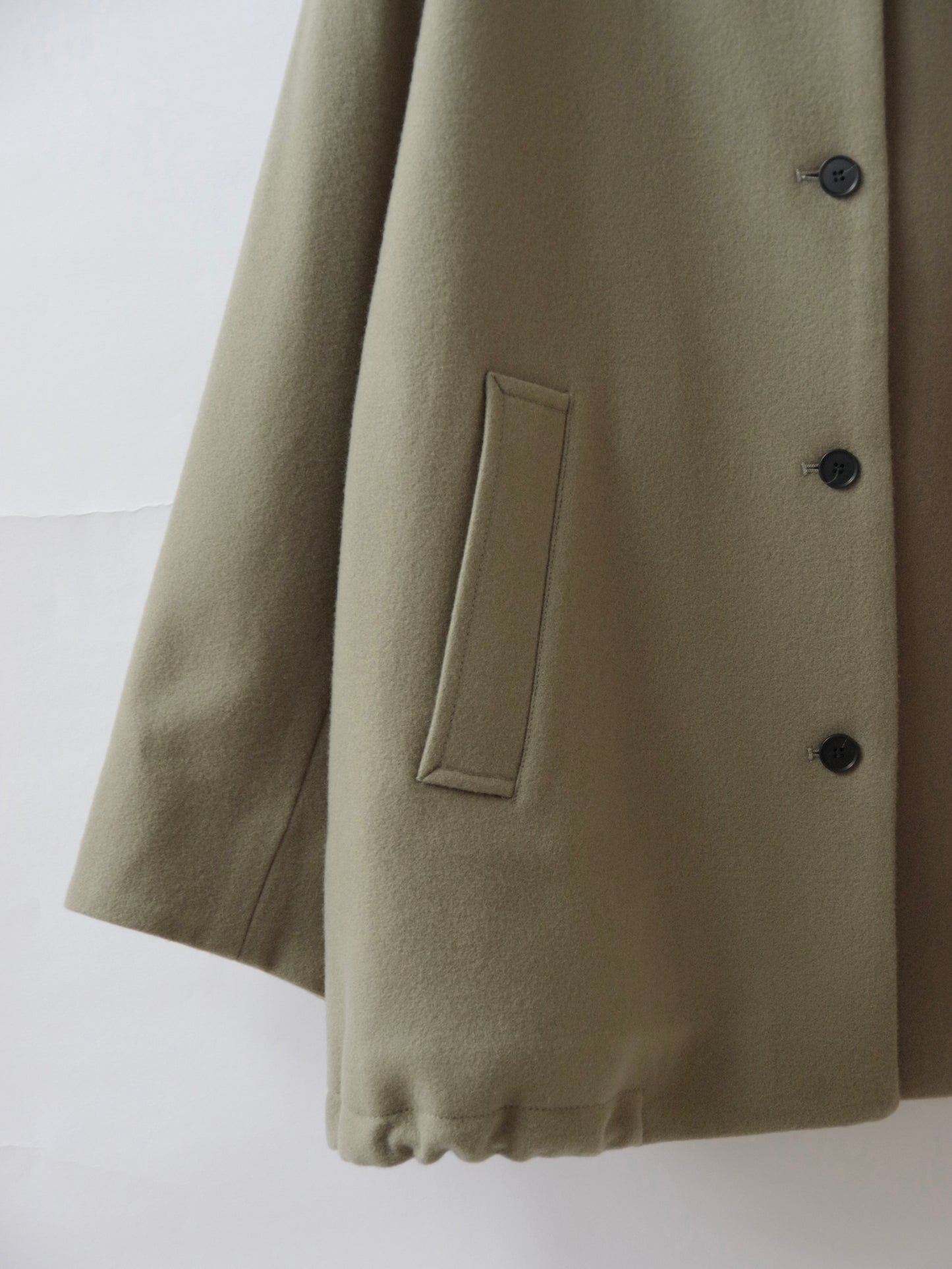 W/super100 bottleneck drawstrings hem コート