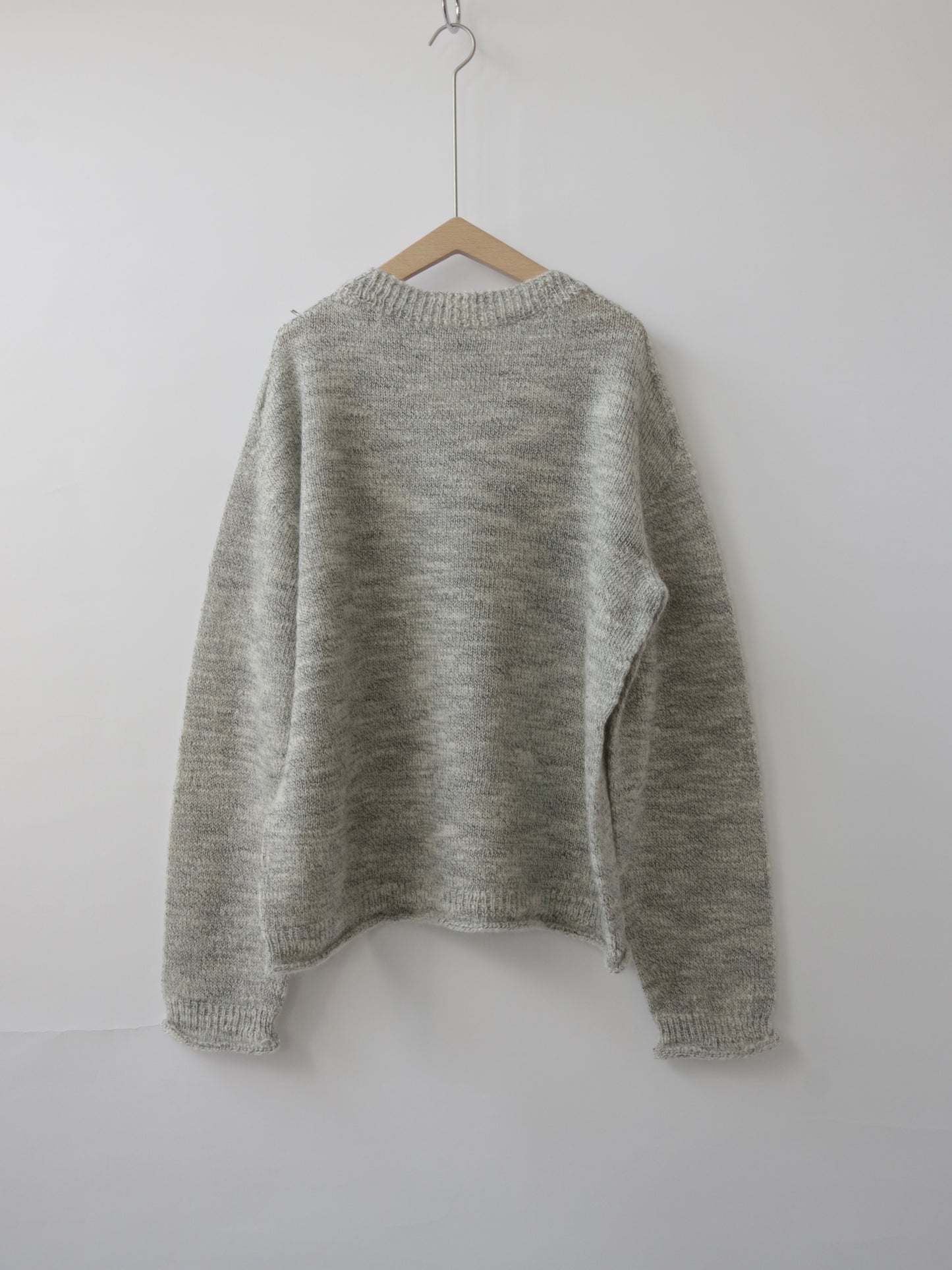 ランダムスラブウール 5Gホールガーメントシンプルポケットプルオーバー | Hands of creation