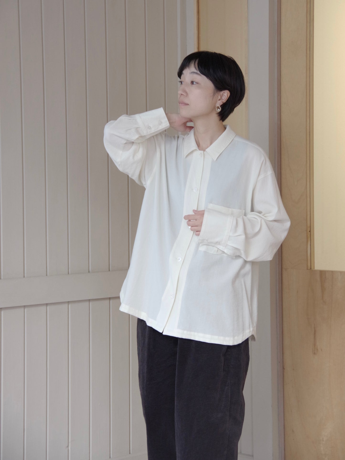 レーヨンウール haori シャツ ( 2 color) | yuni
