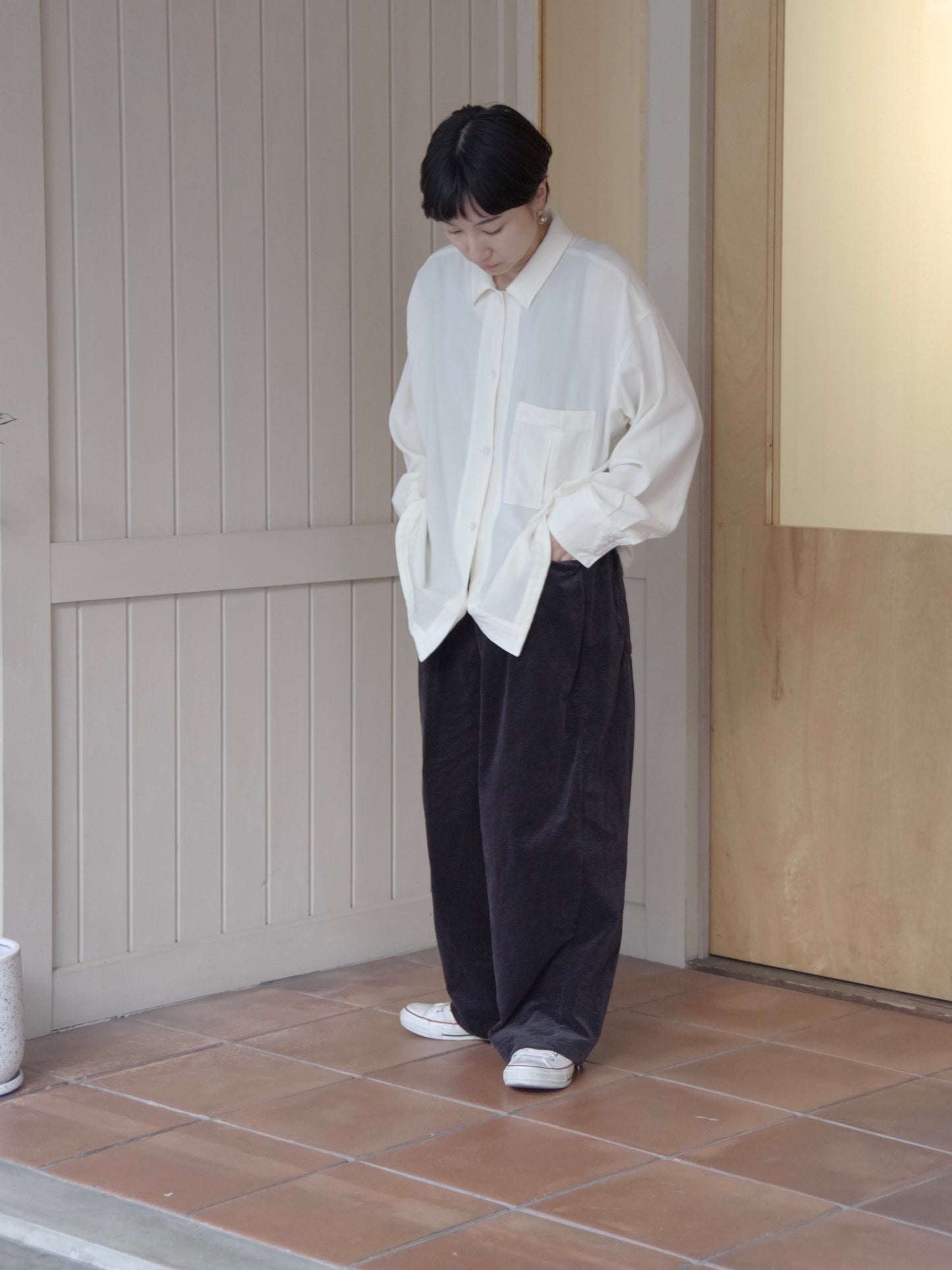 レーヨンウール haori シャツ ( 2 color) | yuni