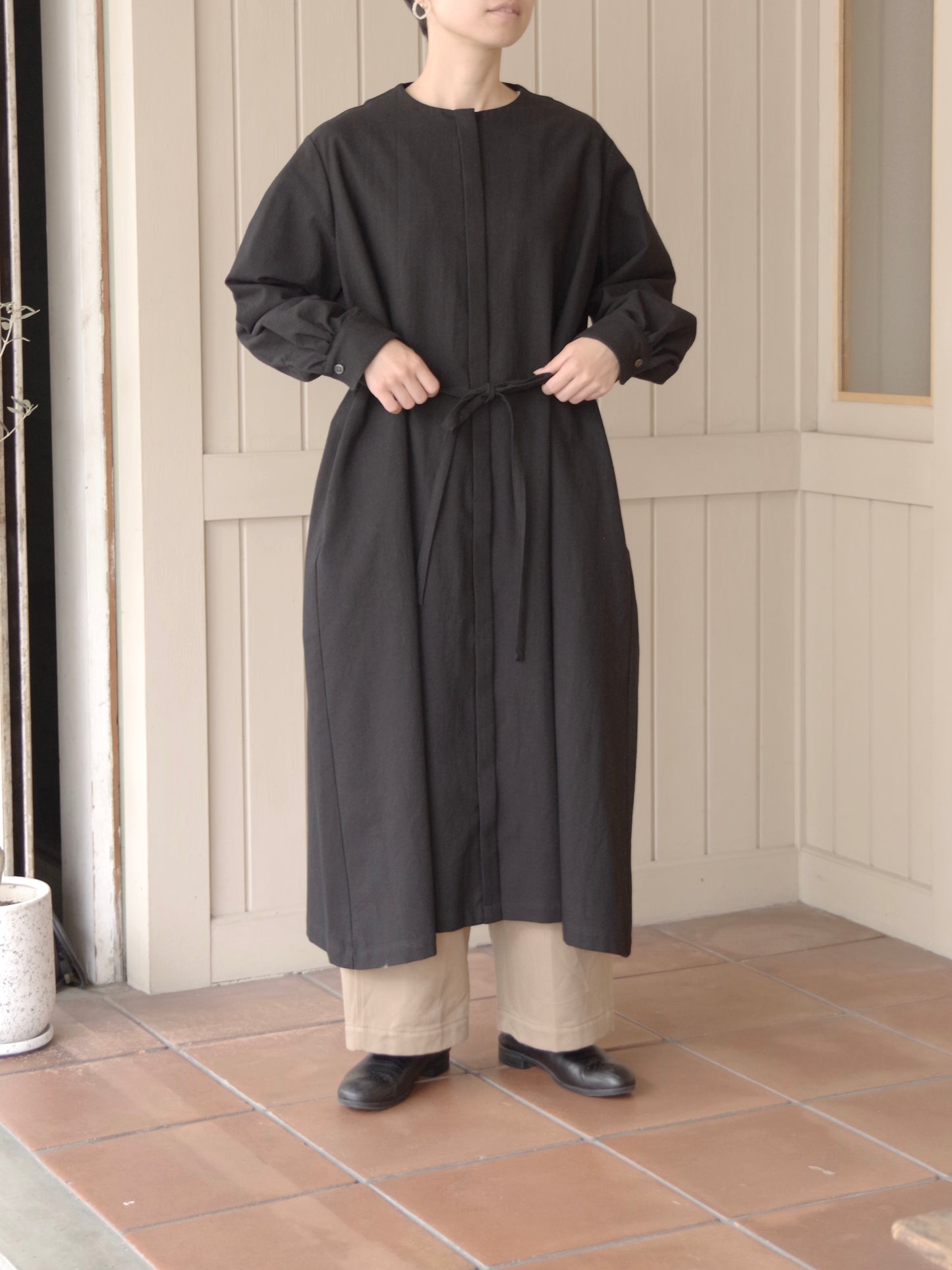 コットンウールシャツワンピース | atelier naruse