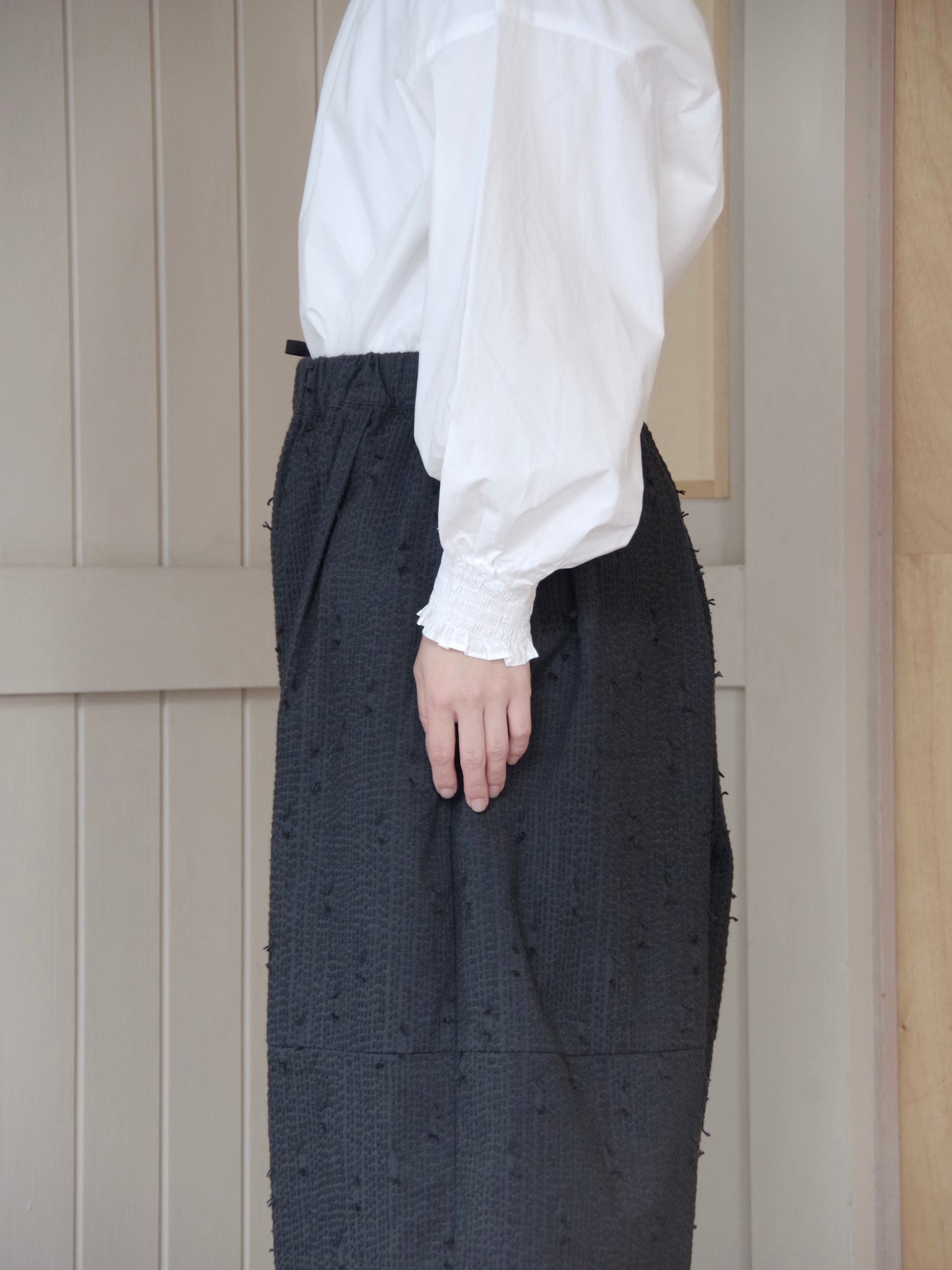 sashiko jacquard ボリュームパンツ | qiri