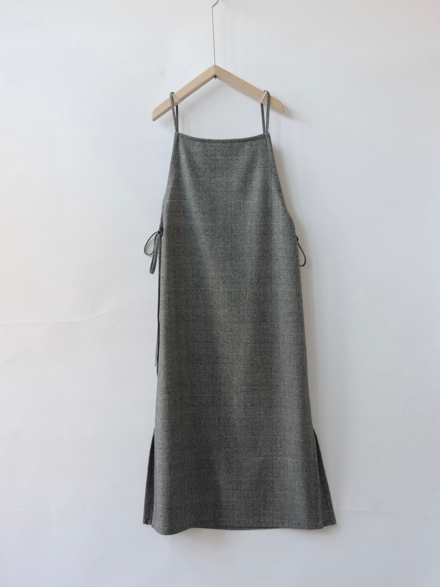 washable wool check drawstring ワンピース | yuni